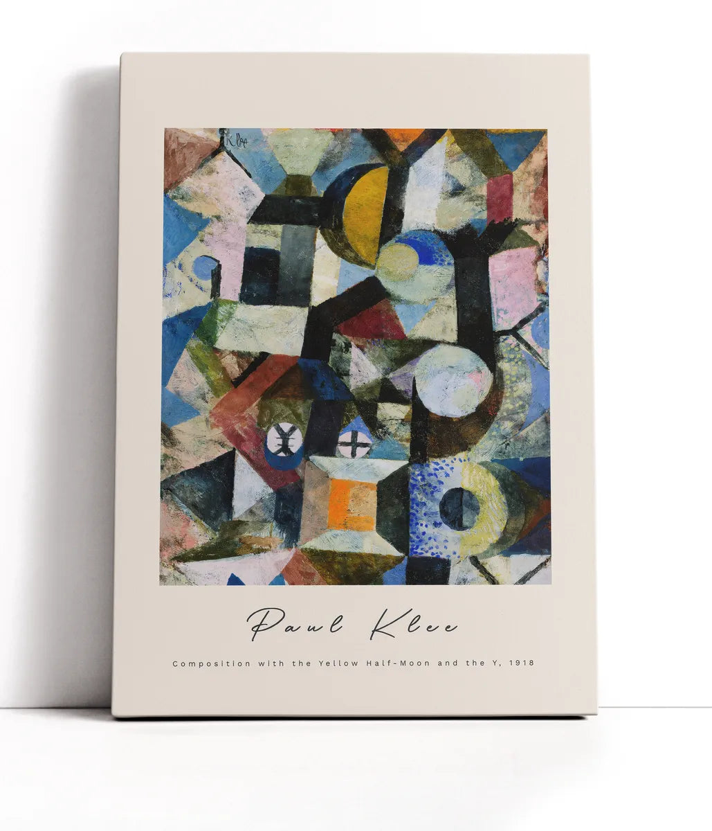 Paul Klee - Composition With The Yellow Half-Moon And The Y Lærred