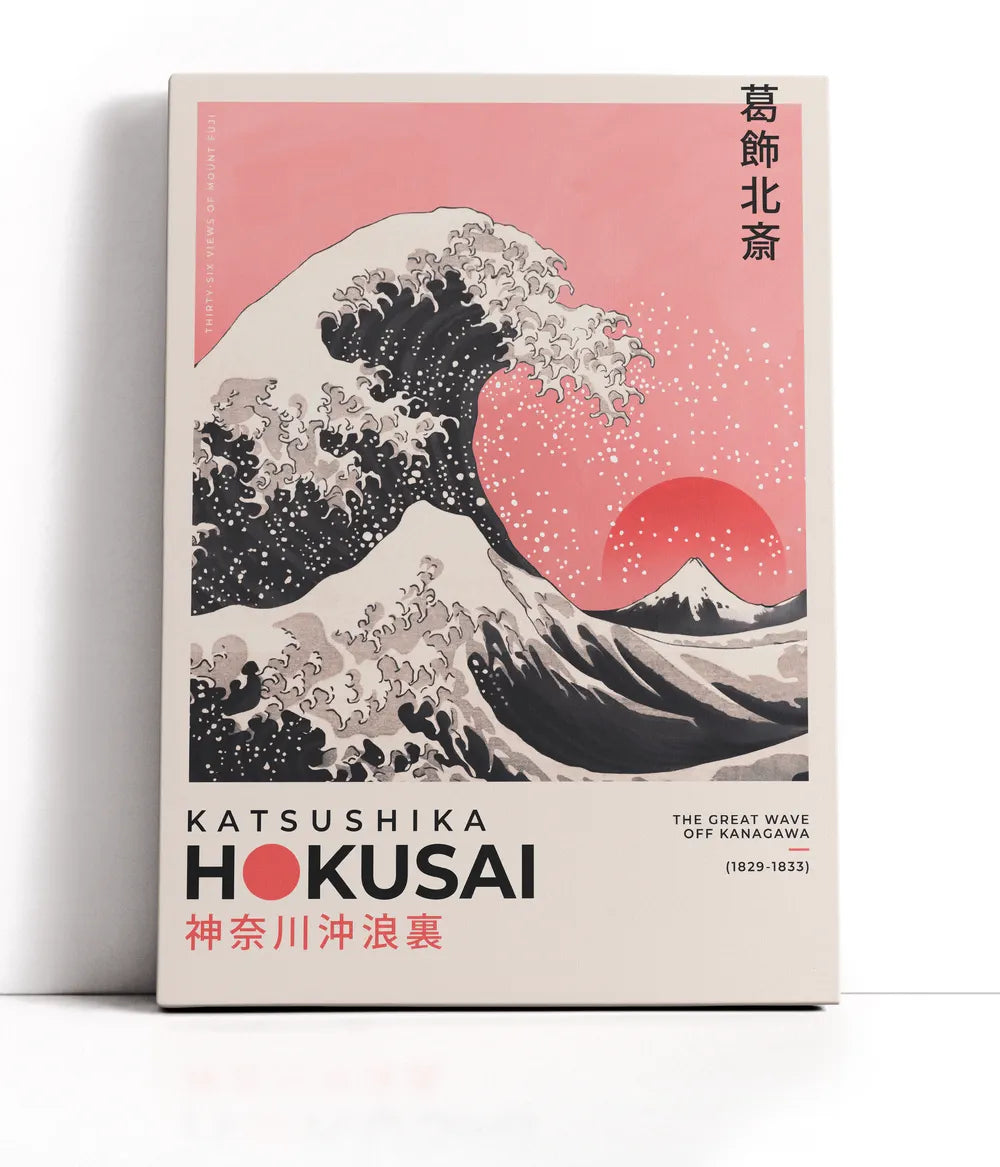 Katsushika Hokusai - The Great Wave Off Kanagawa Lærred