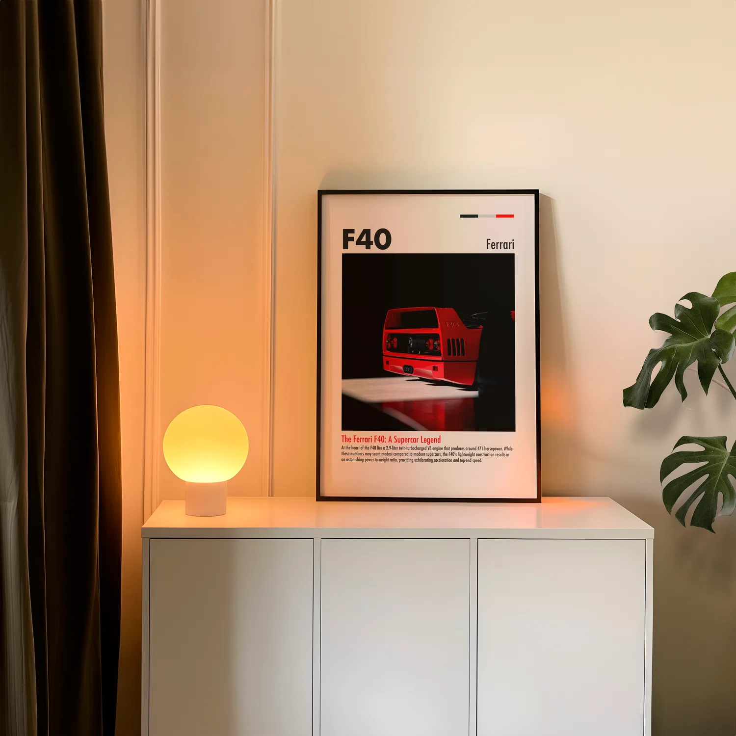 Ferrari F40 - 2 Plakat