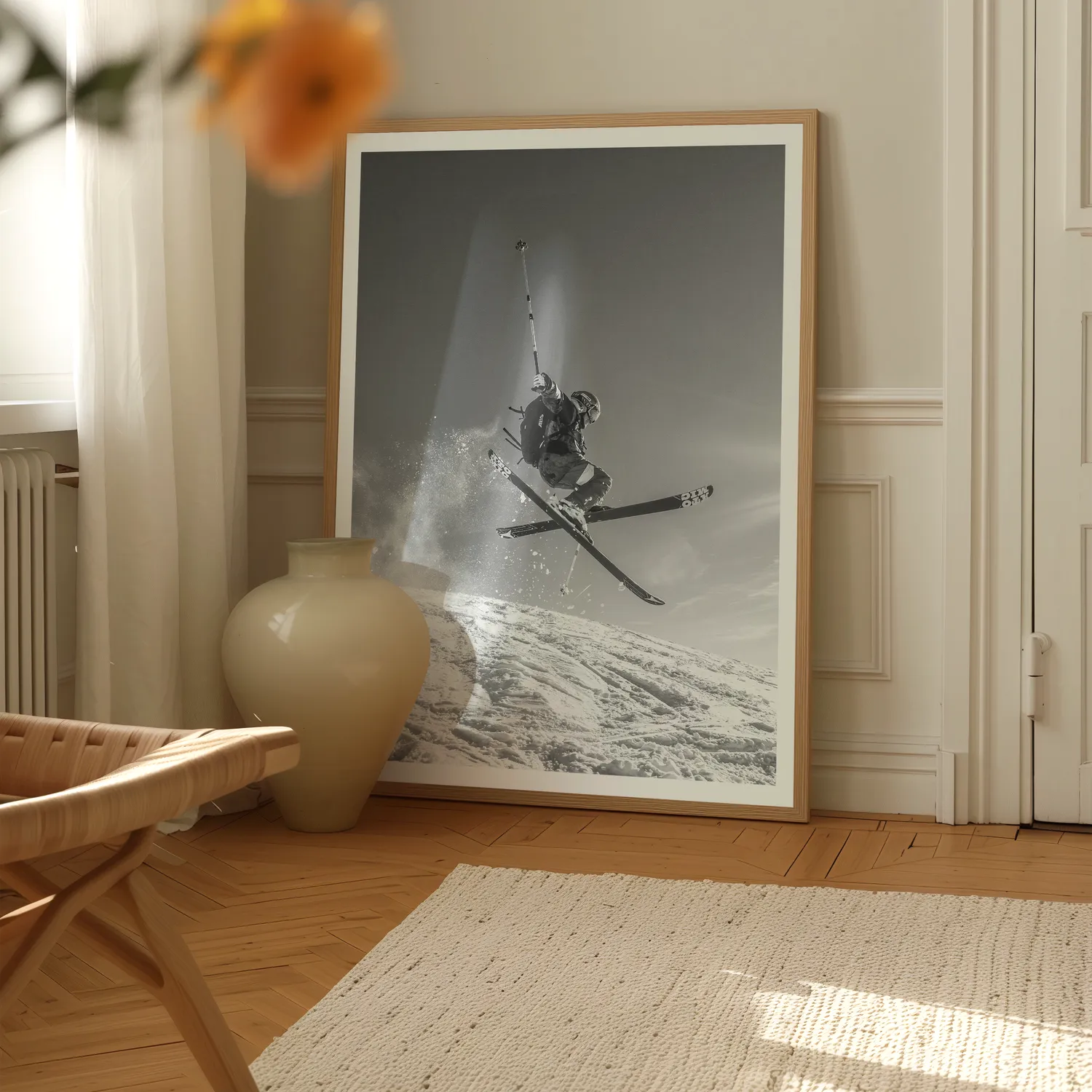 Skiing In The Snow Plakat