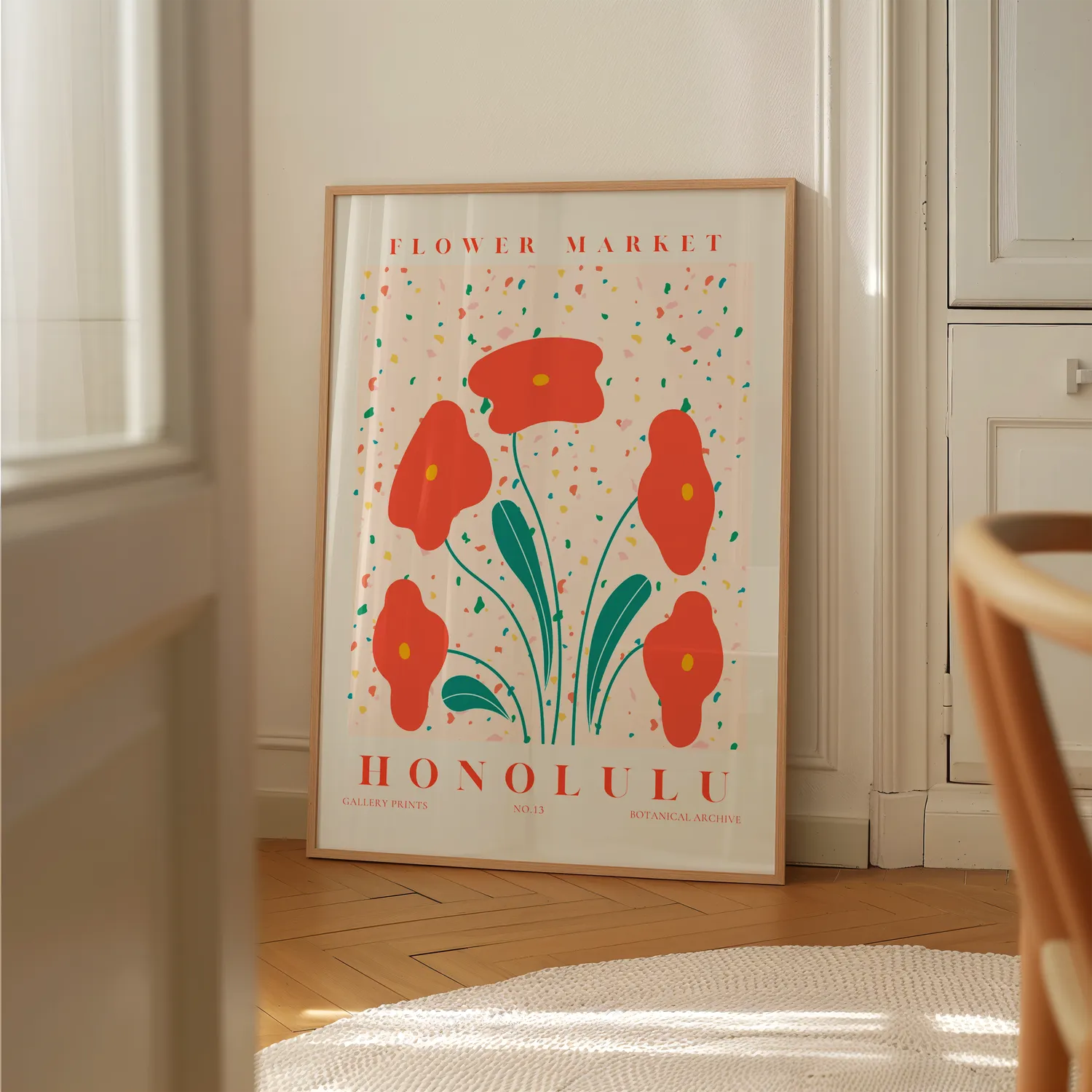 Flower Market Honolulu Plakat