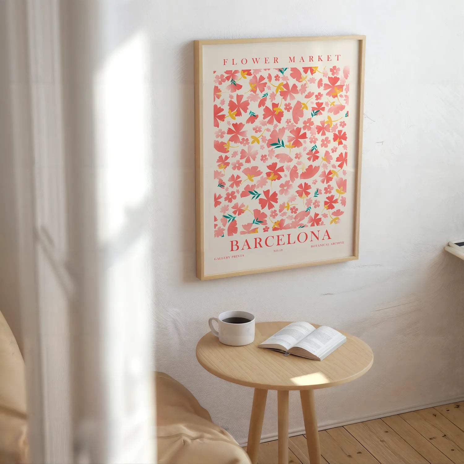 Flower Market Barcelona Plakat