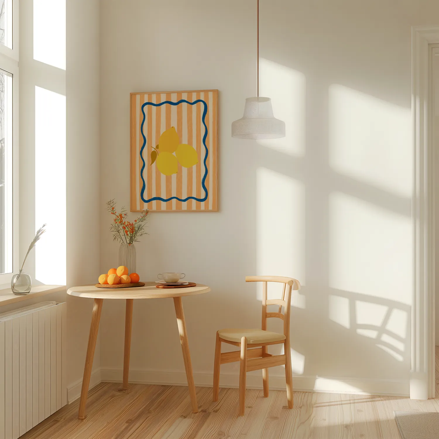 Lemons On Orange Plakat