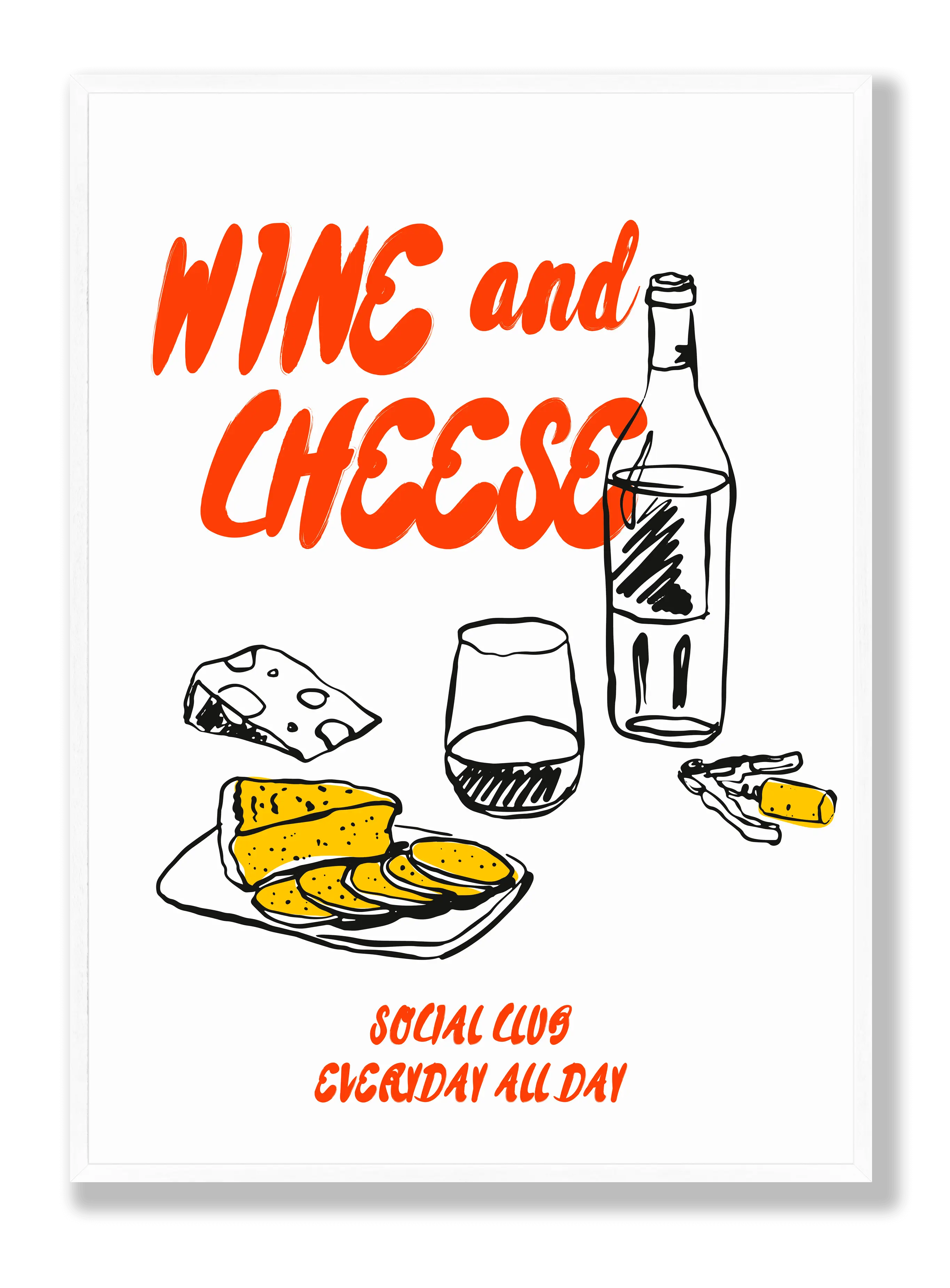 Wein und Käse Poster