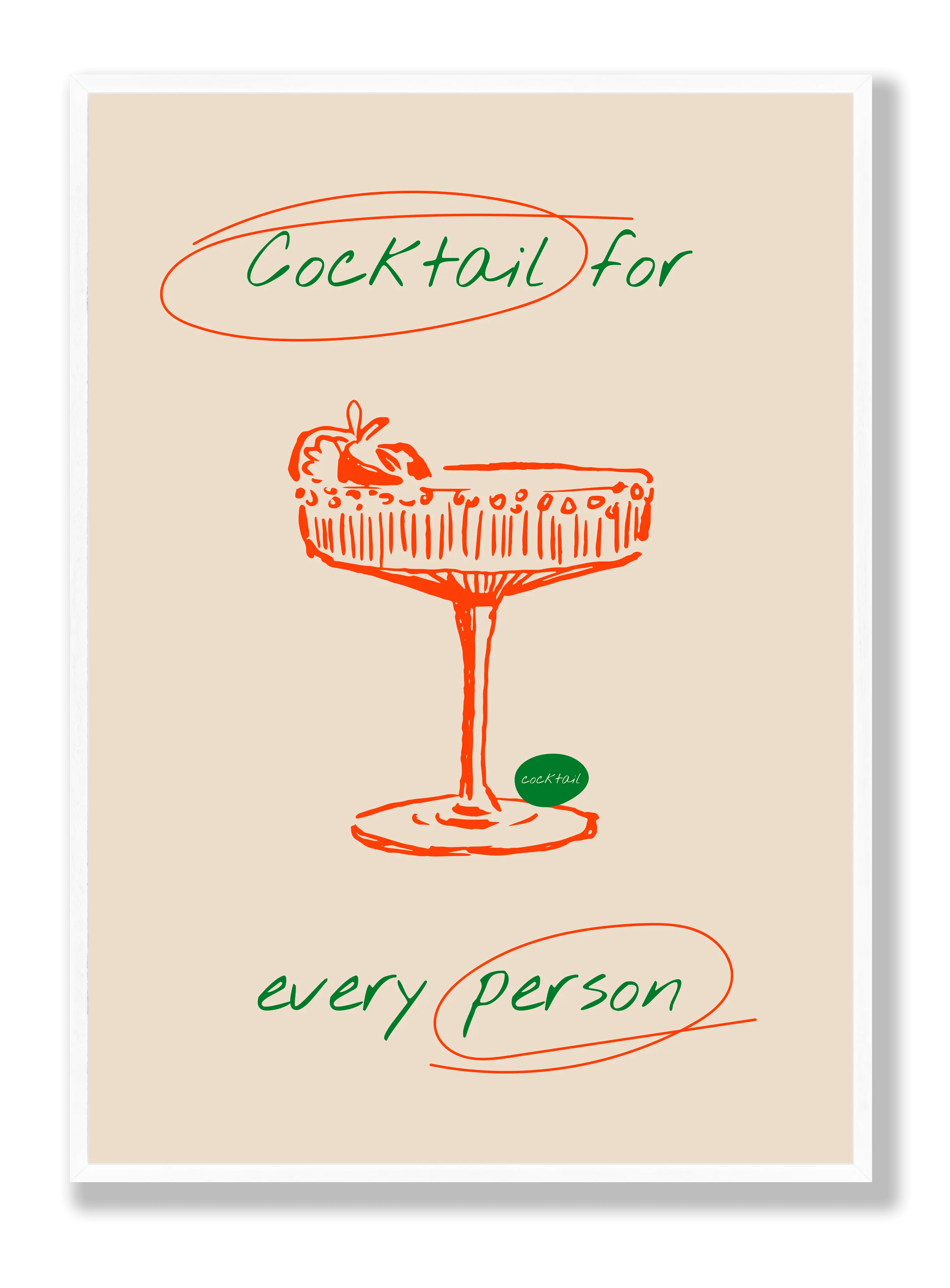 Cocktail Person Plakat