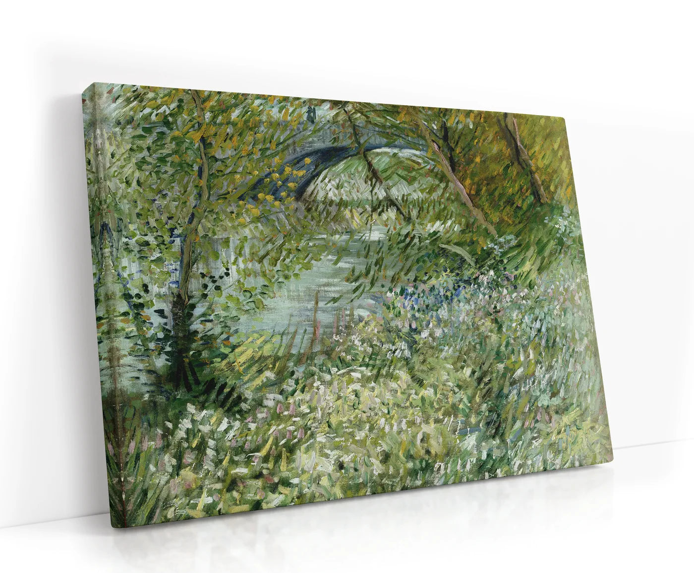 Vincent Van Gogh's River Bank In Springtime 1887 Lærred
