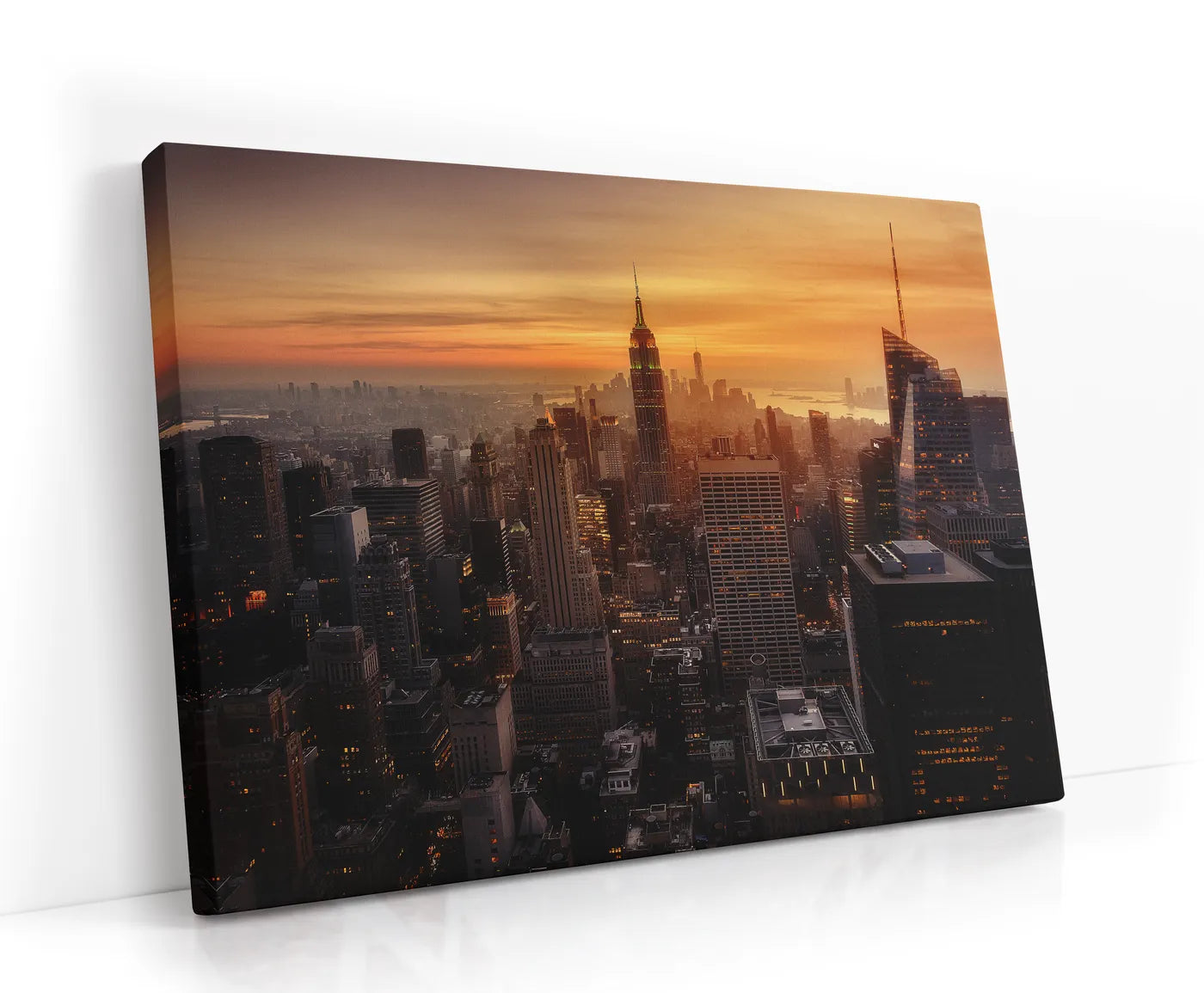 Manhattan's light Lærred