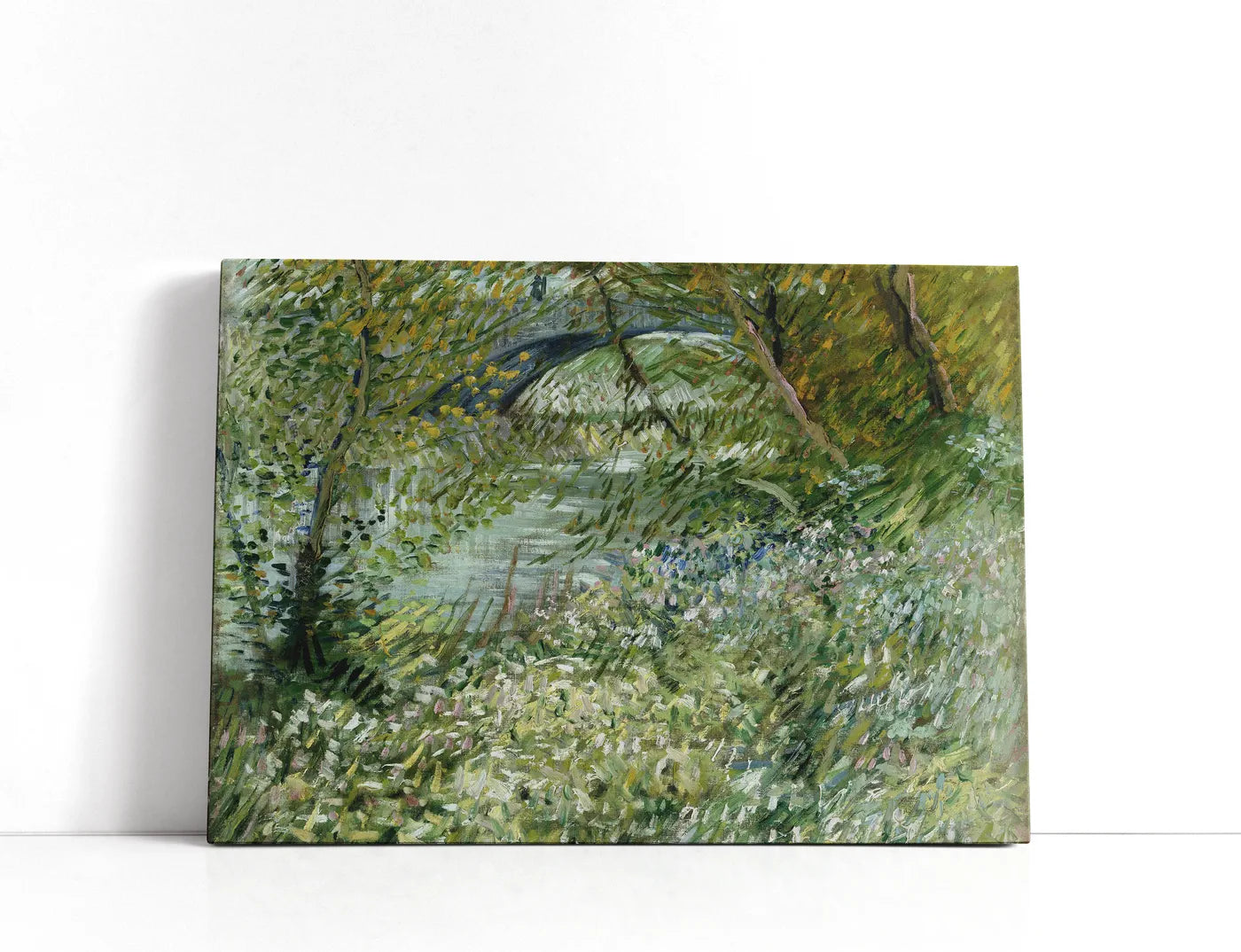 Vincent Van Gogh's River Bank In Springtime 1887 Lærred
