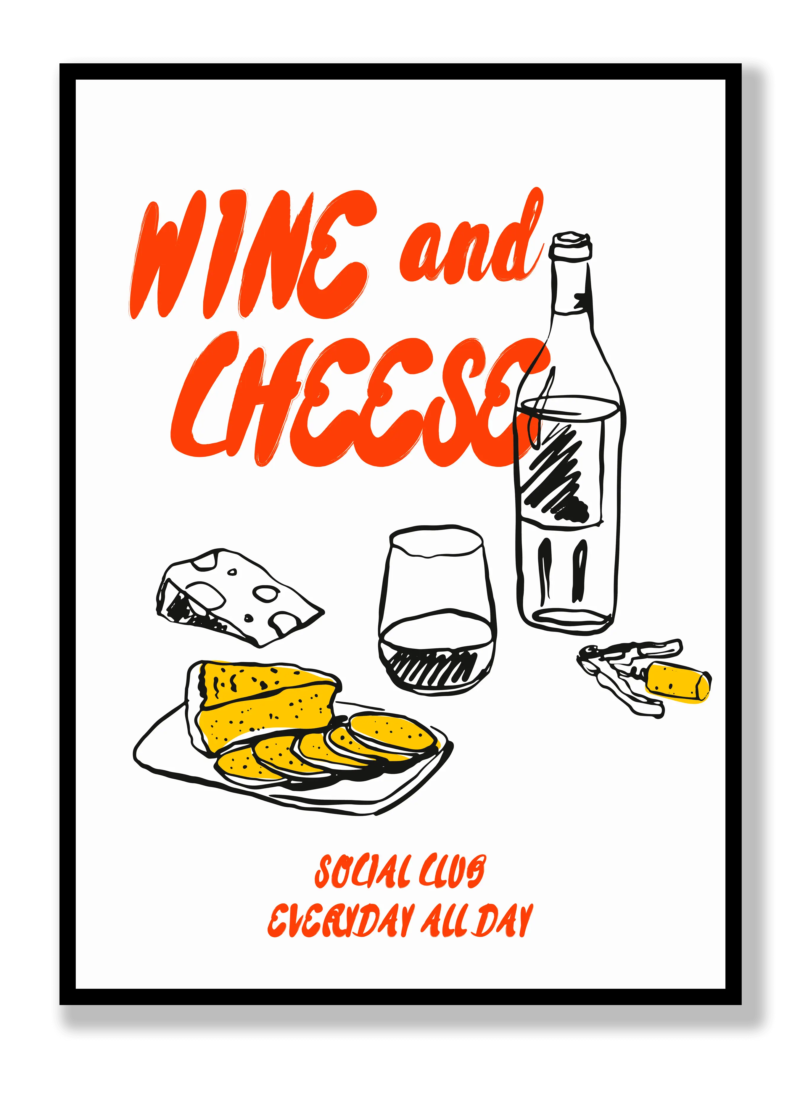 Wein und Käse Poster