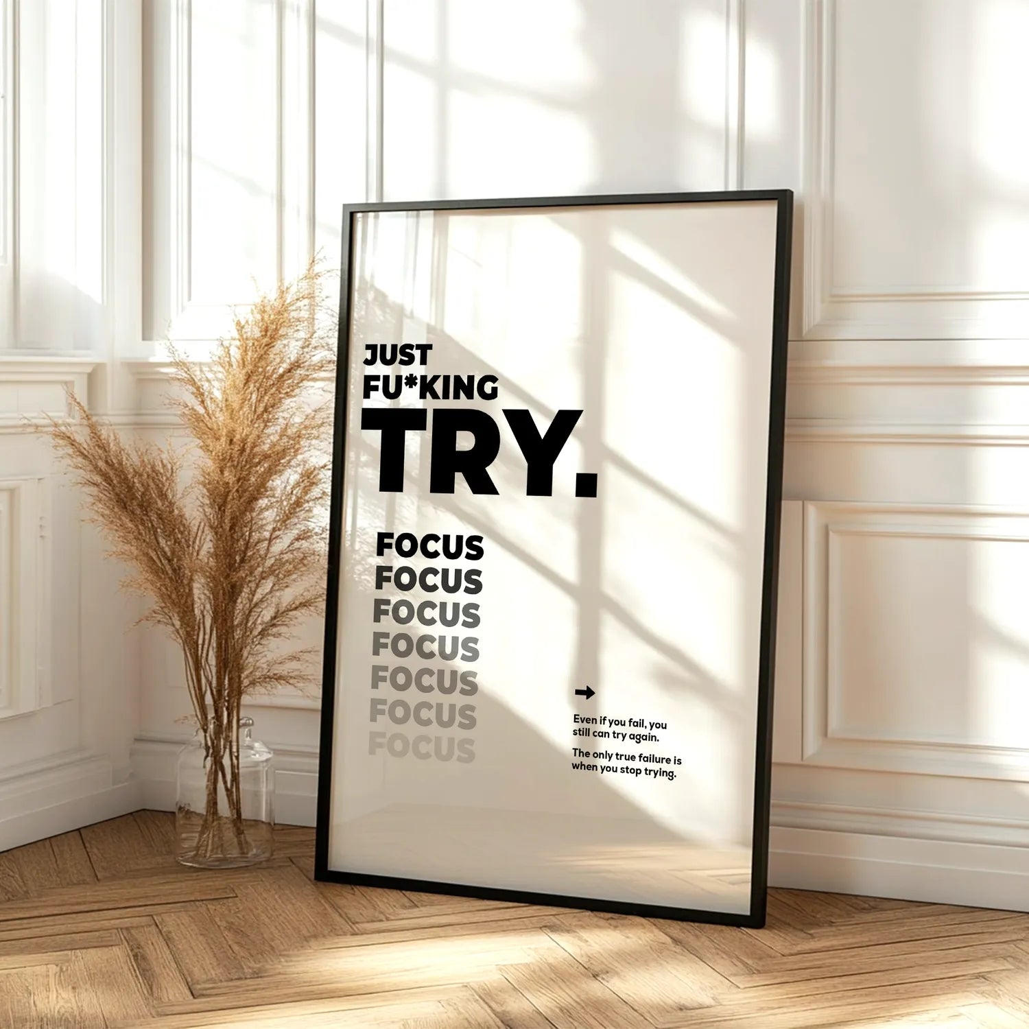 Just f*cking try Plakat