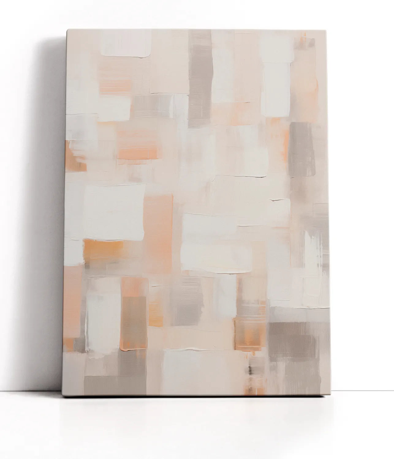 Abstract beige Lærred