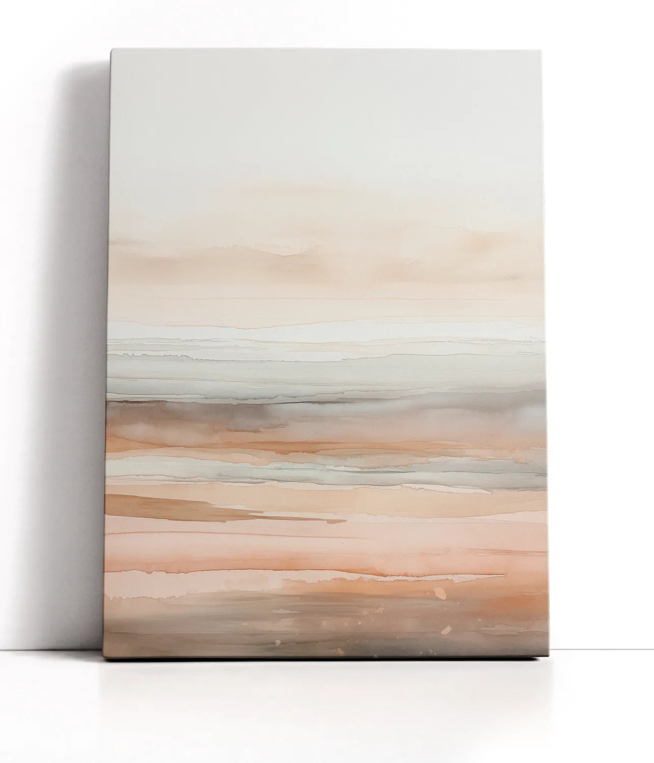 Abstract Beige 2 Lærred