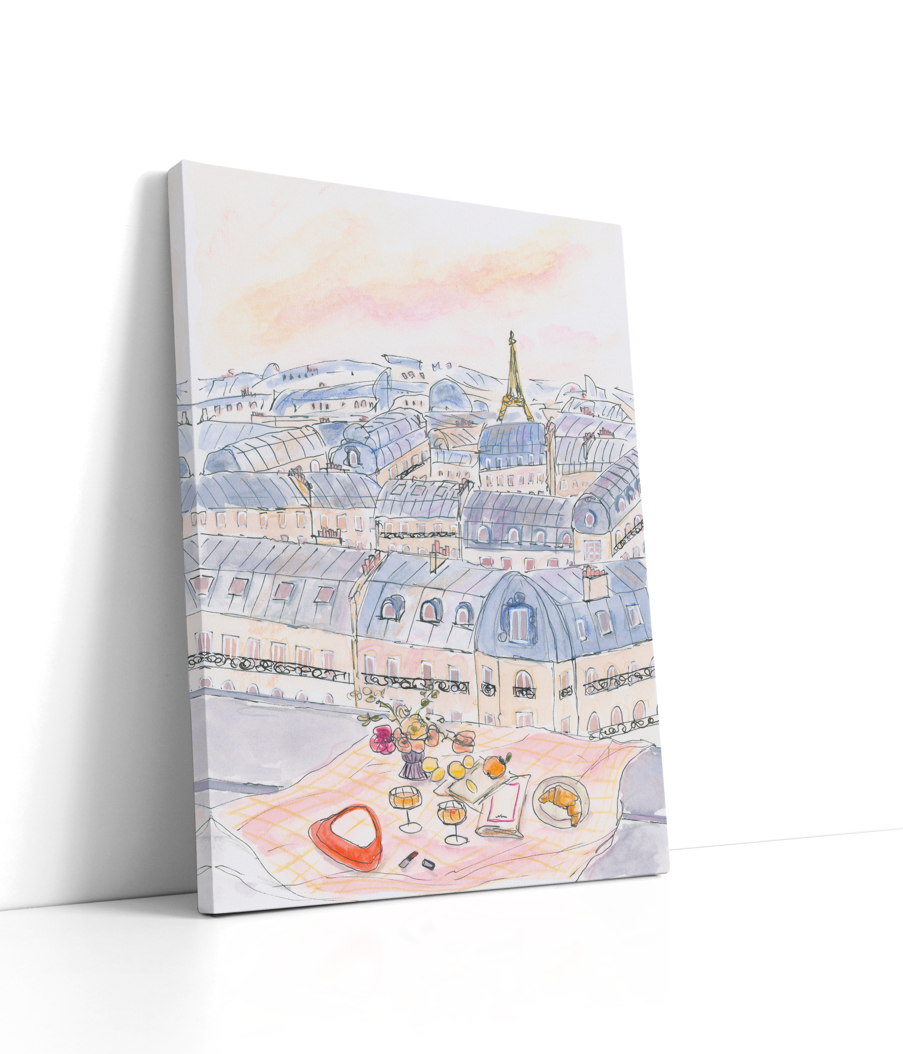 Parisian Rooftop Lærred