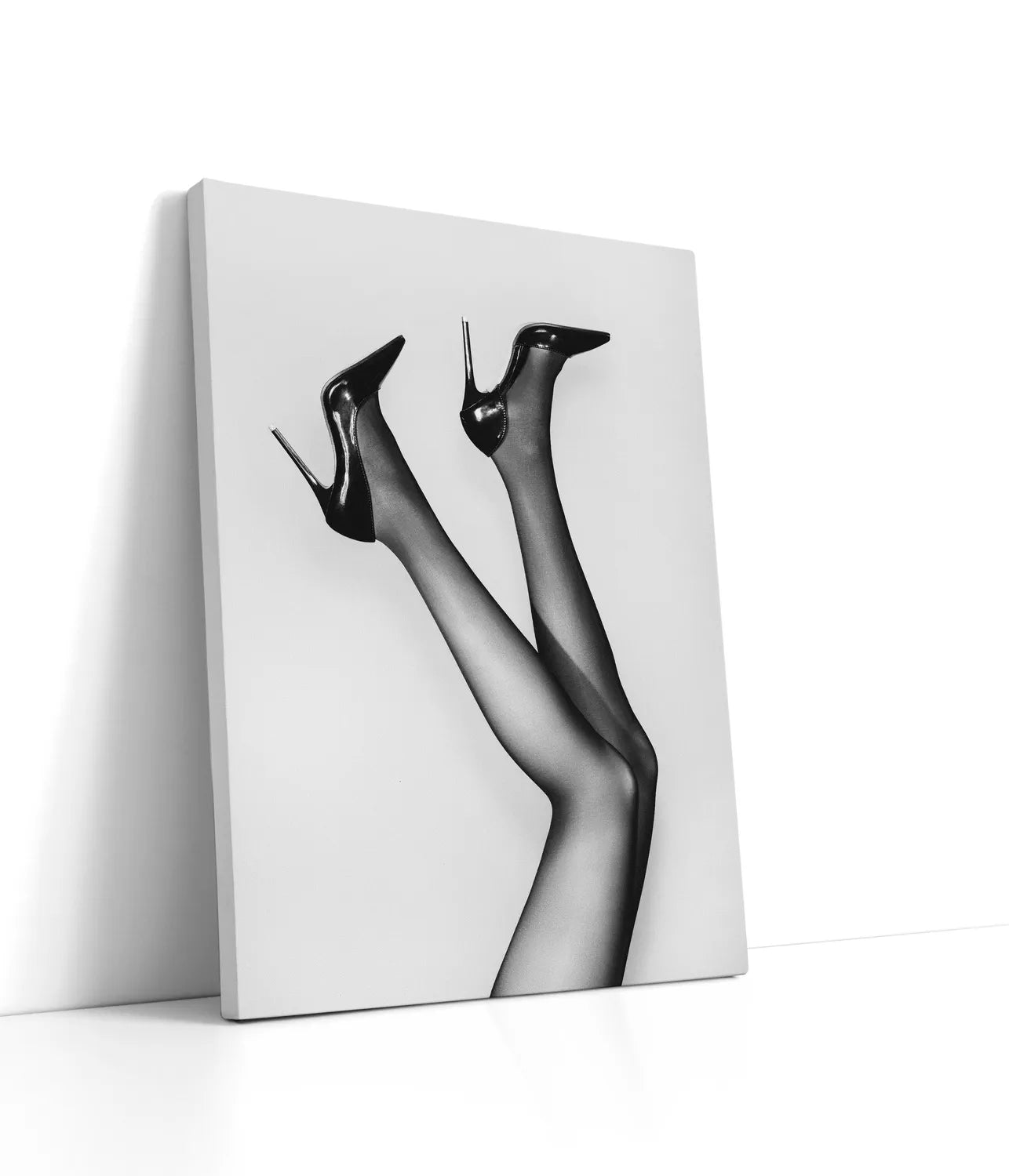 Happy Feet Shoes B&w Lærred