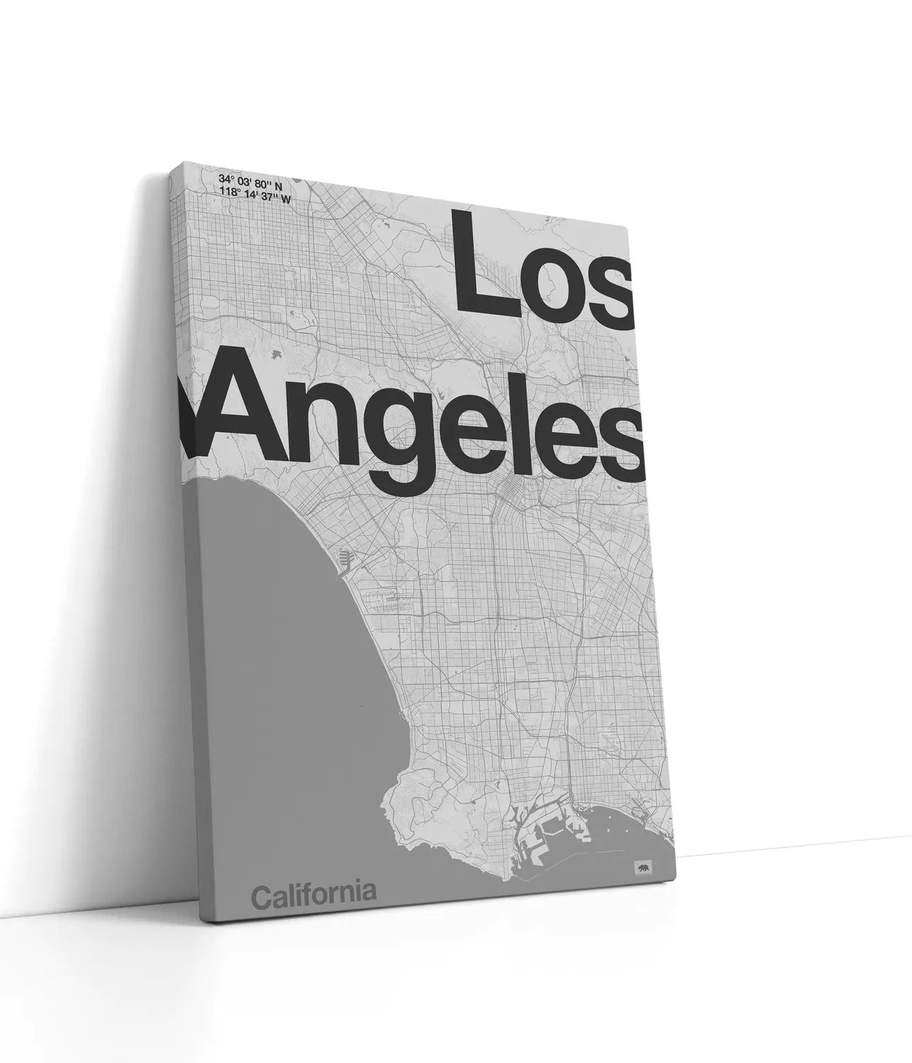 Los Angeles City Map Lærred
