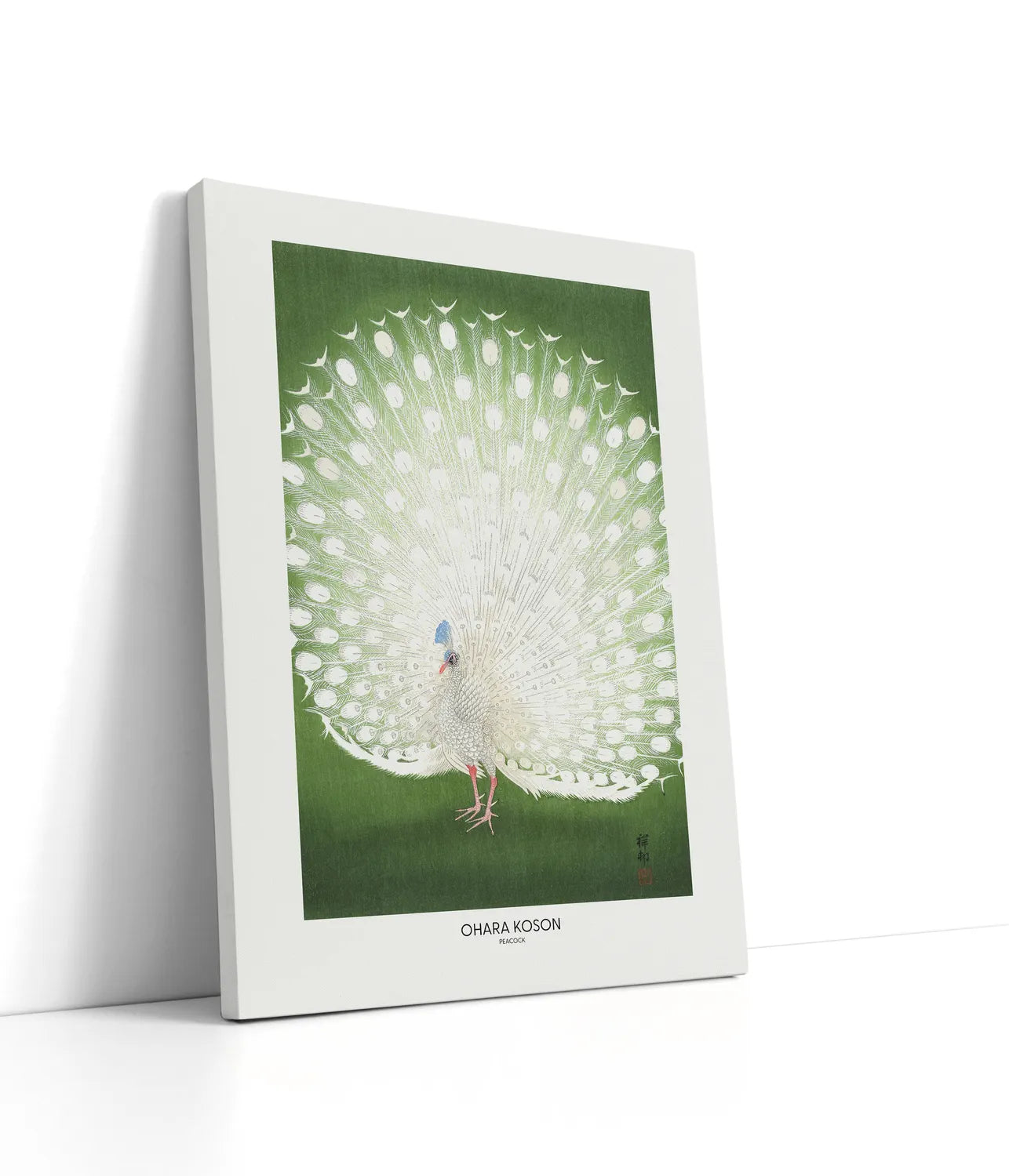 Ohara Koson - Peacock Cropped Lærred