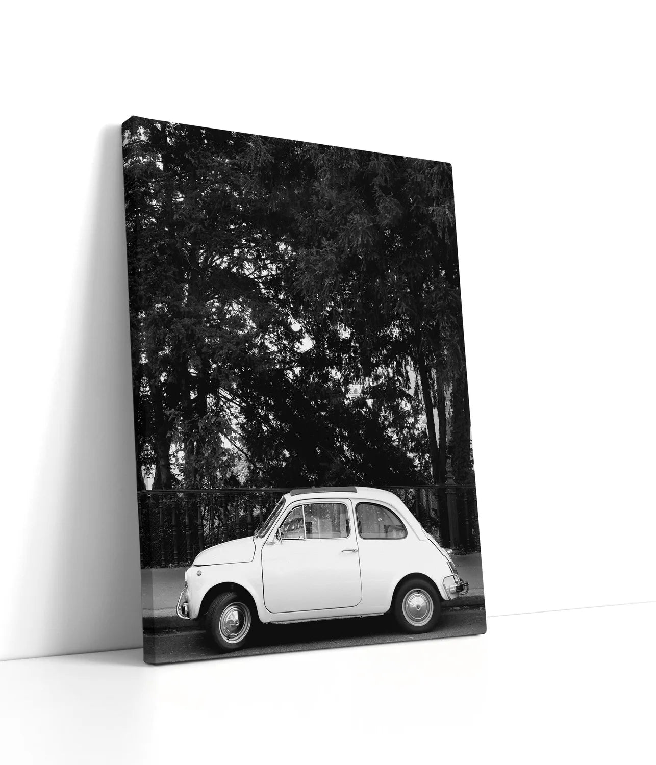 Mini Car B&w Lærred