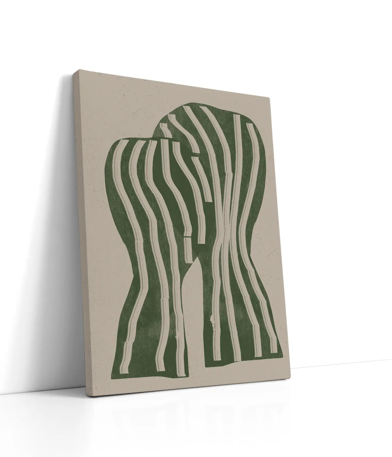 Abstract Kiss Lærred