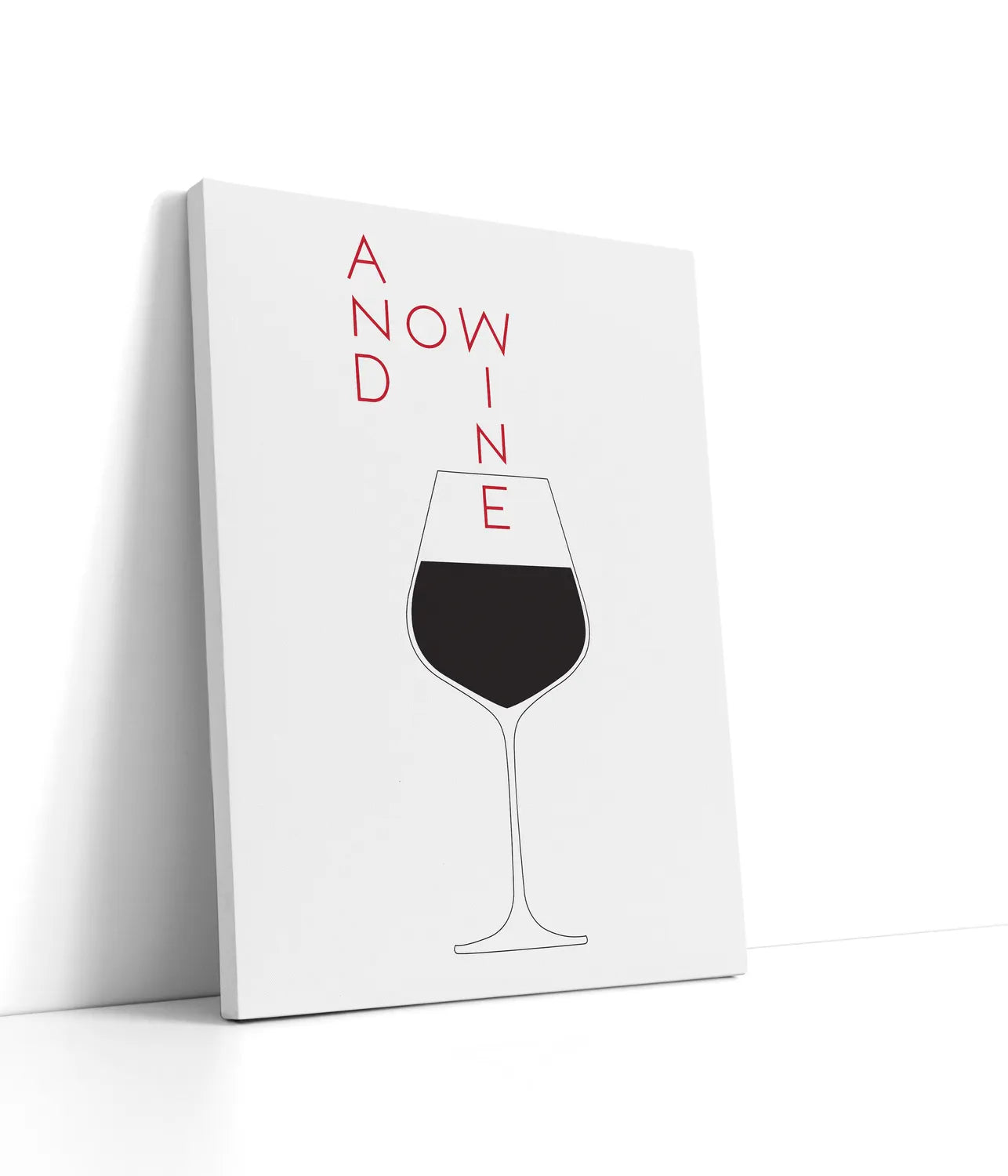 And Now Wine Plakat Lærred