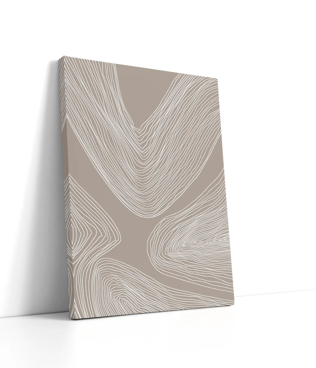 Flowing Contours Line Art Lærred