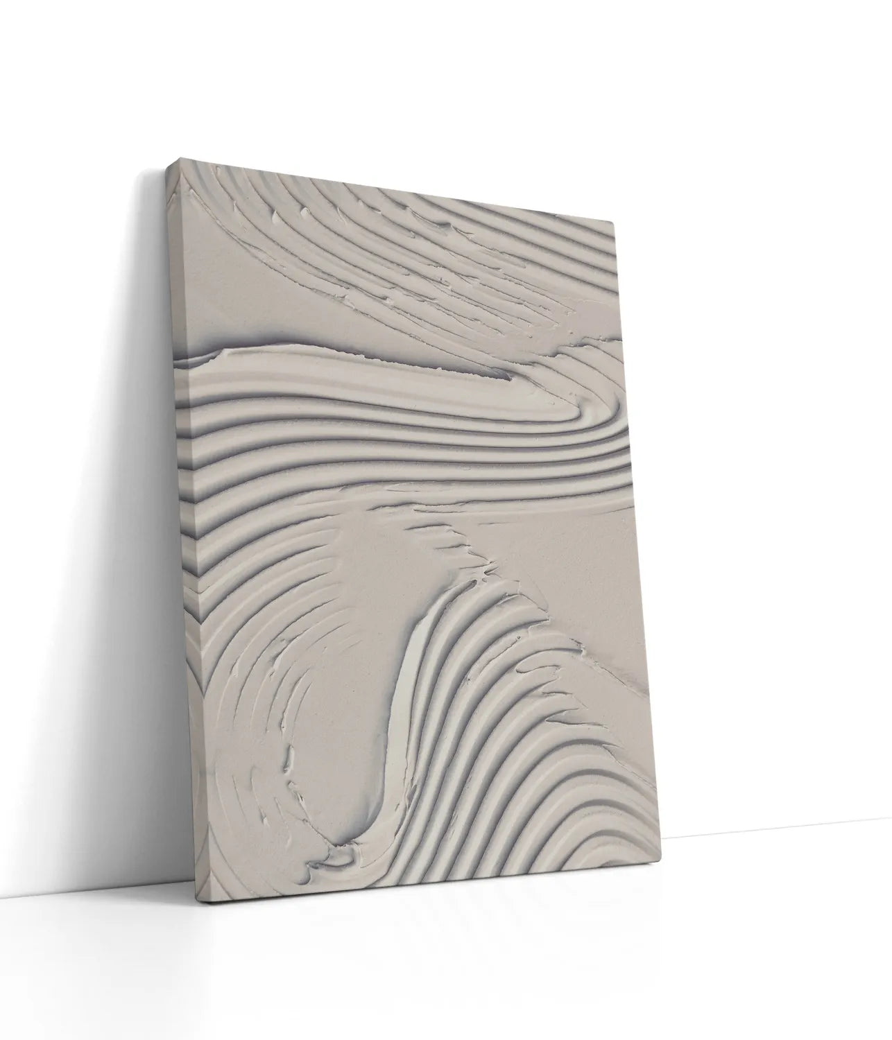 Mud Texture 14 Beige Lærred