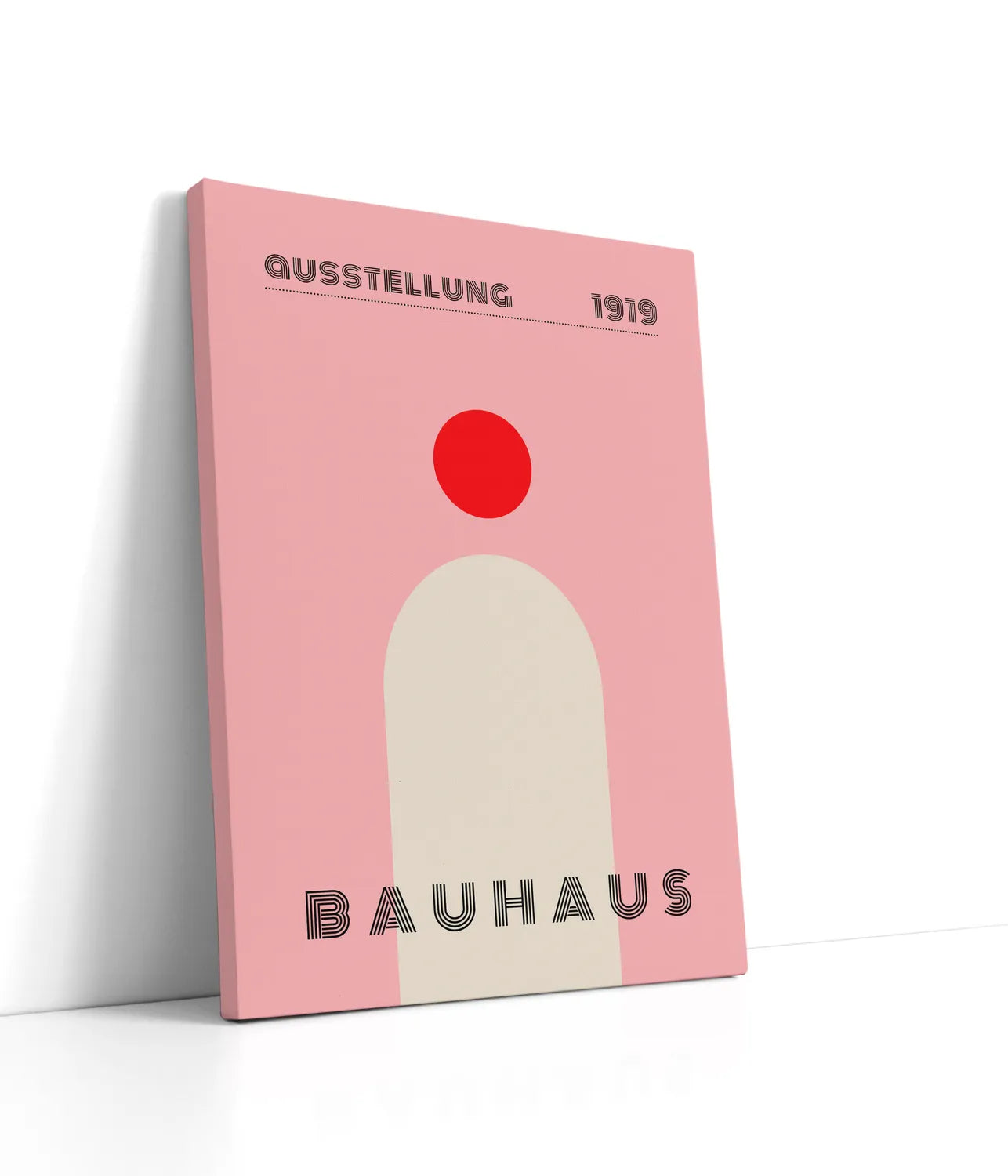 Bauhaus Single Red Lærred