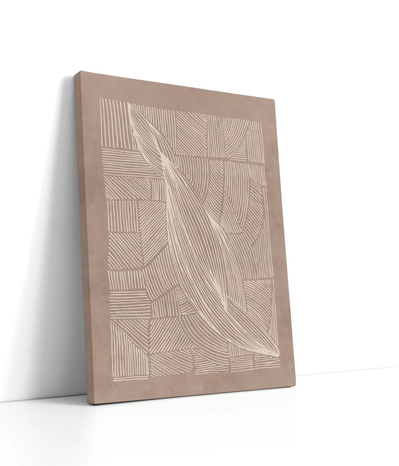 Abstract Irregular Lines Lærred