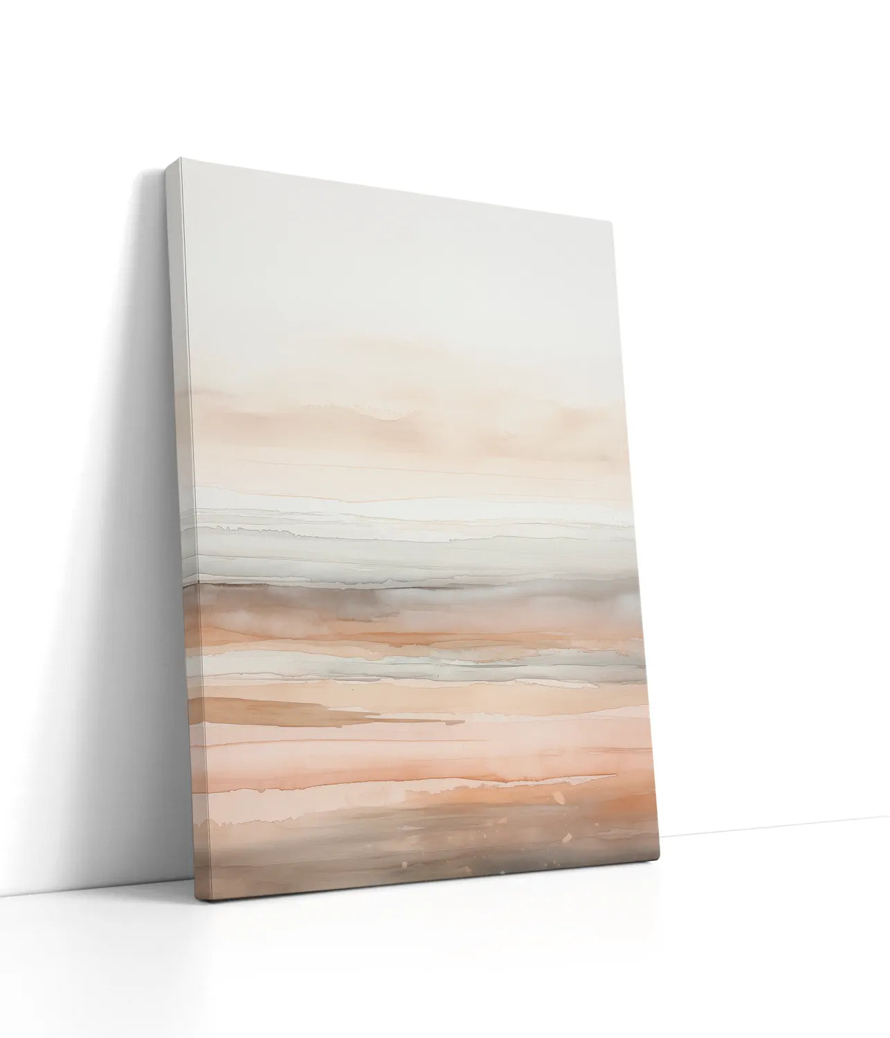 Abstract Beige 2 Lærred