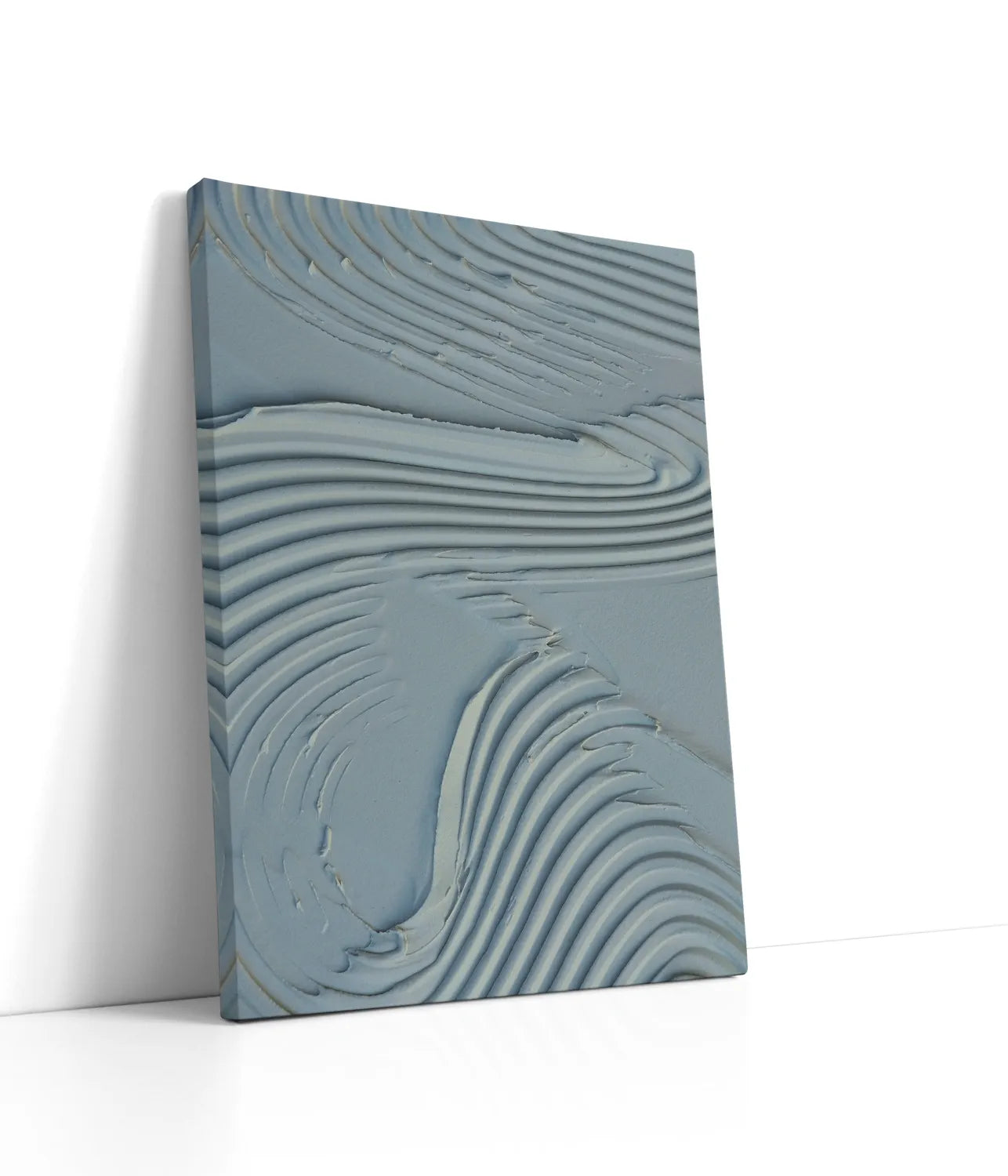 Mud Texture 15 Blue Lærred