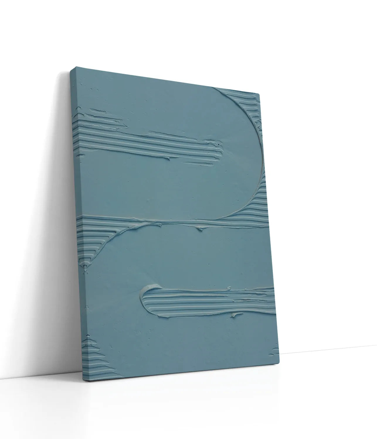 Mud Texture 12 Blue Lærred