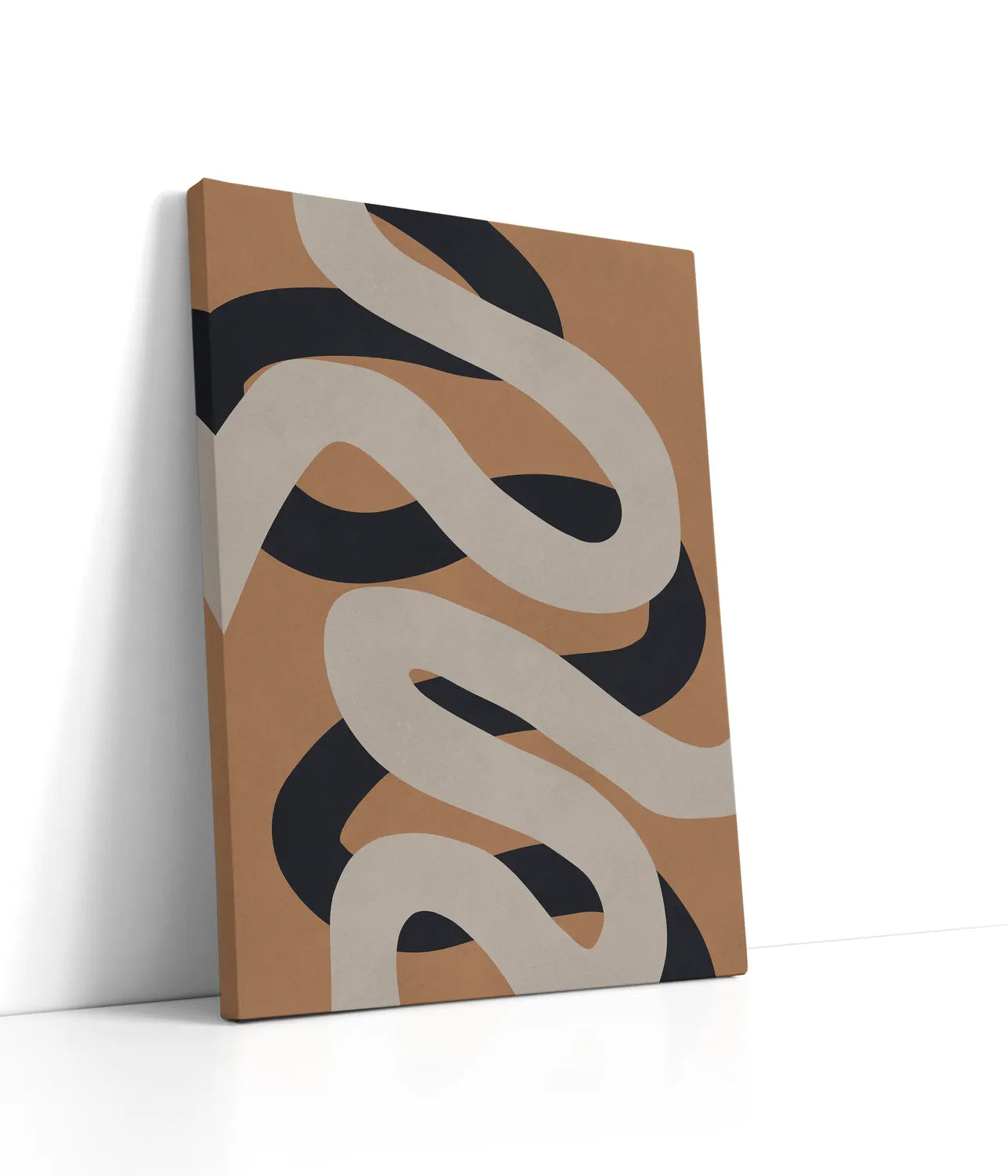 Brown and black art 5 Lærred