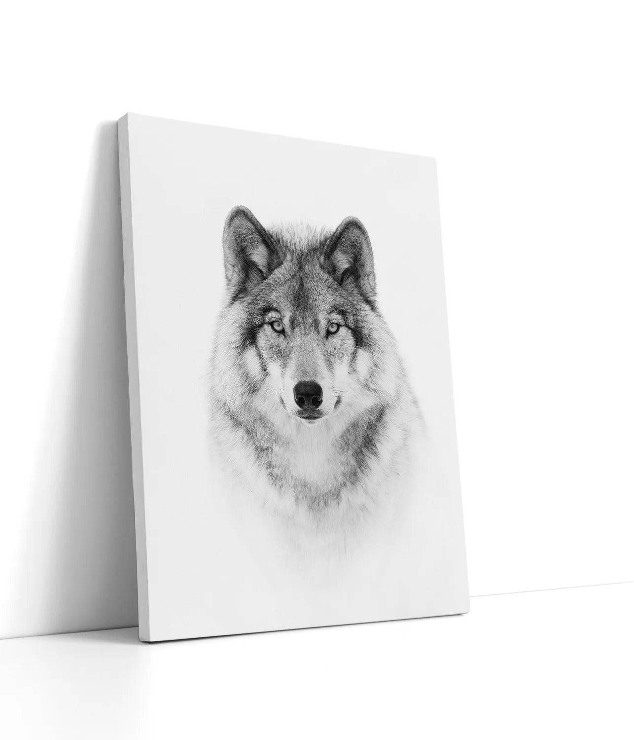 Portrait of a Timber Wolf Lærred