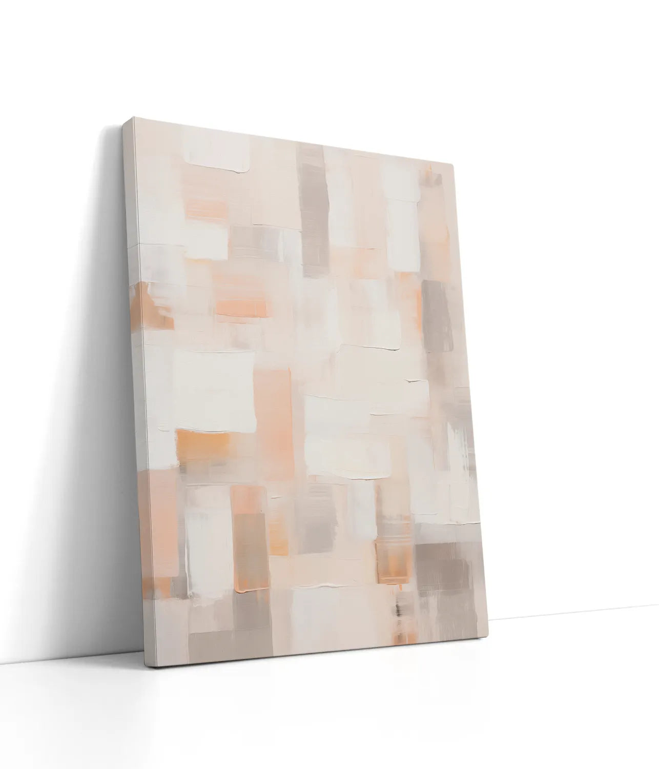 Abstract beige Lærred