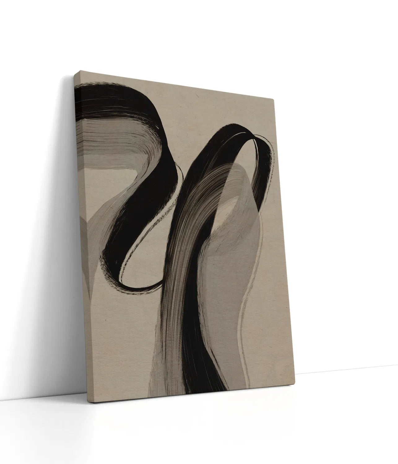 Grayandblackstrokes no5 Lærred