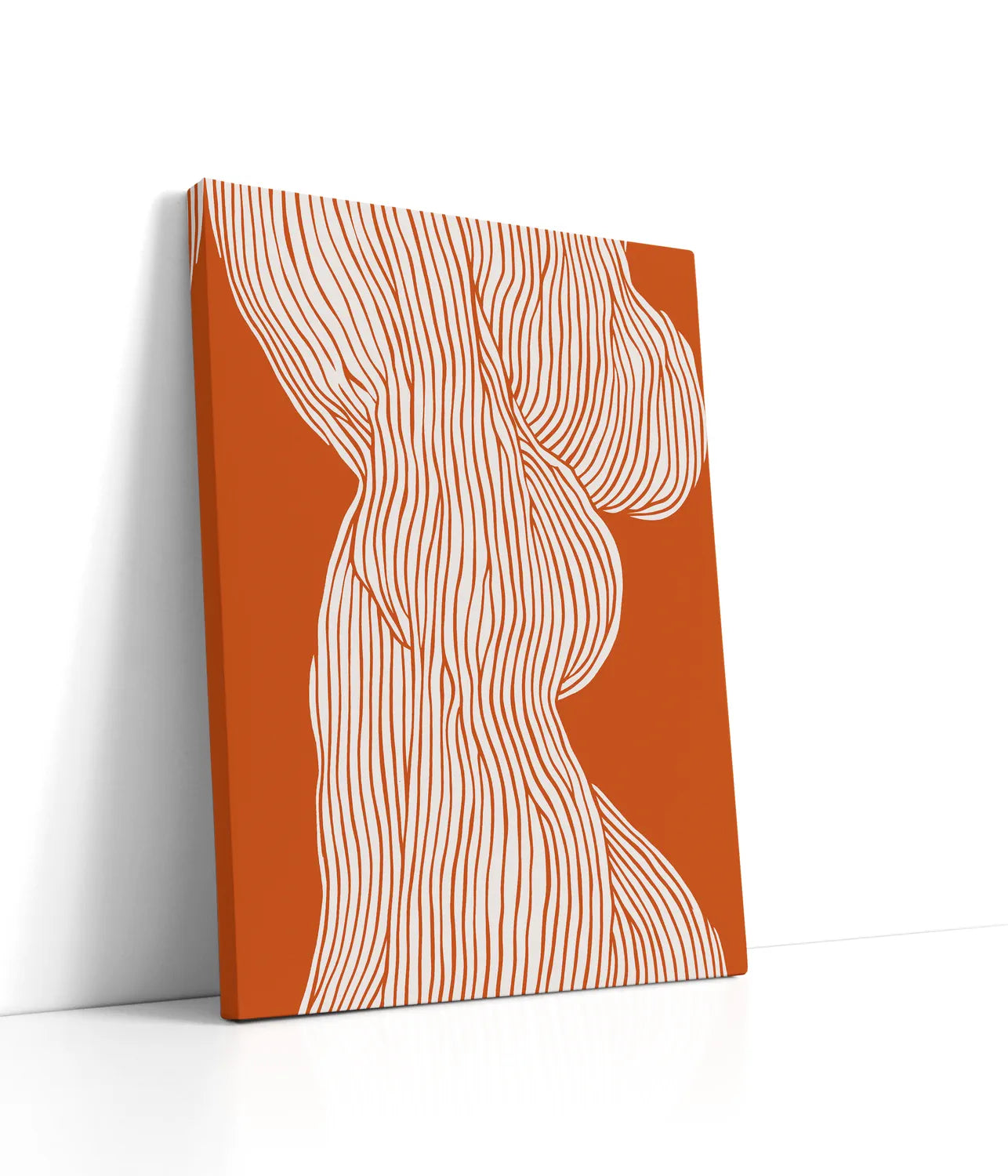 Fibers No 1 (Orange-Brown) Lærred