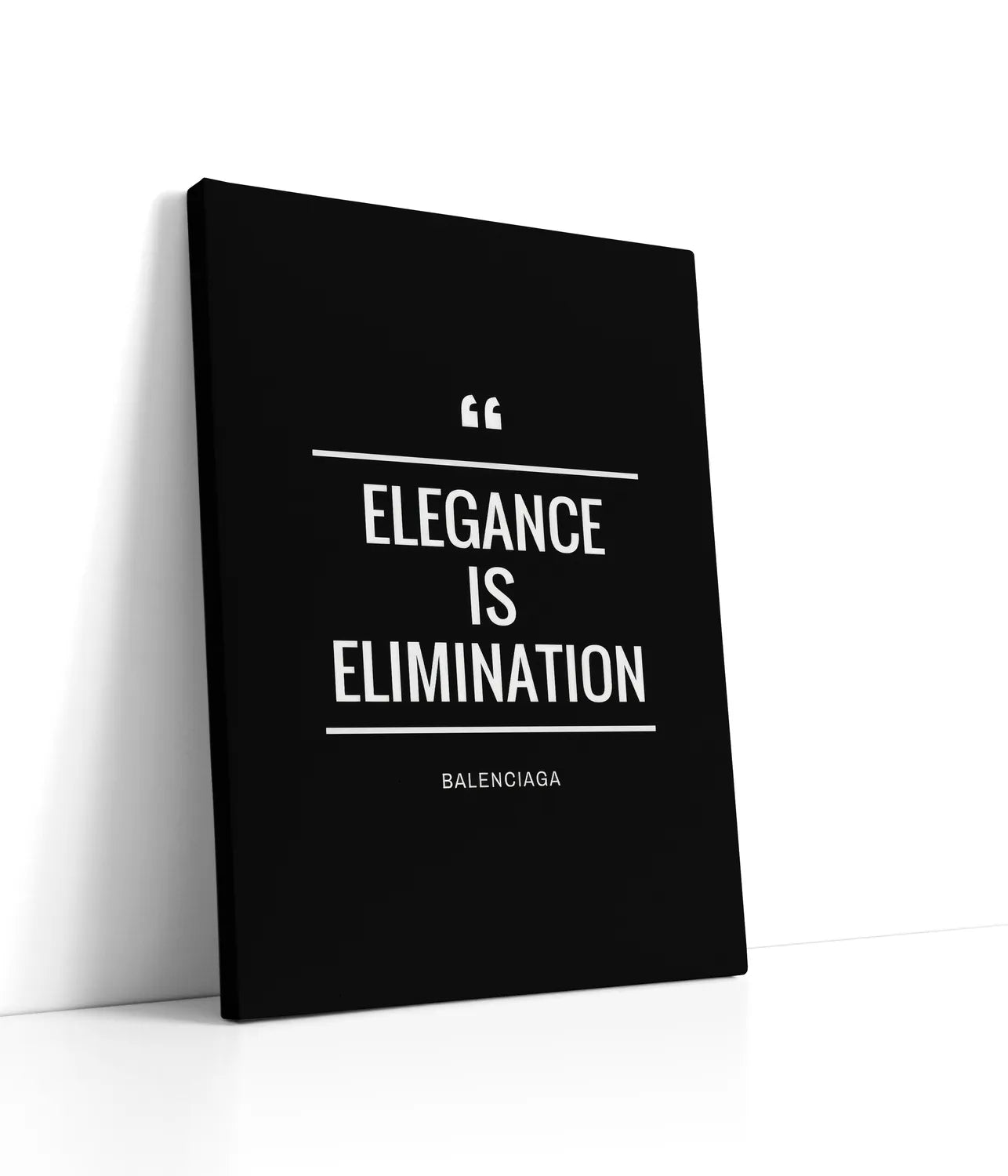 Elegance Is Elimanation Lærred