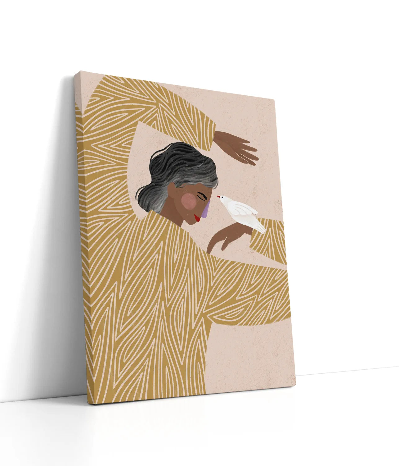 The Woman With The Bird Lærred