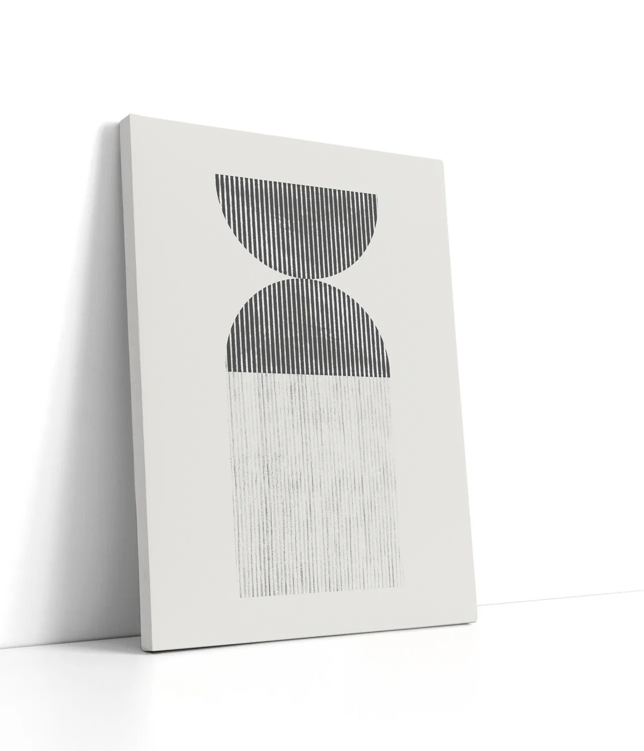 Retro Geometric Line Art Lærred