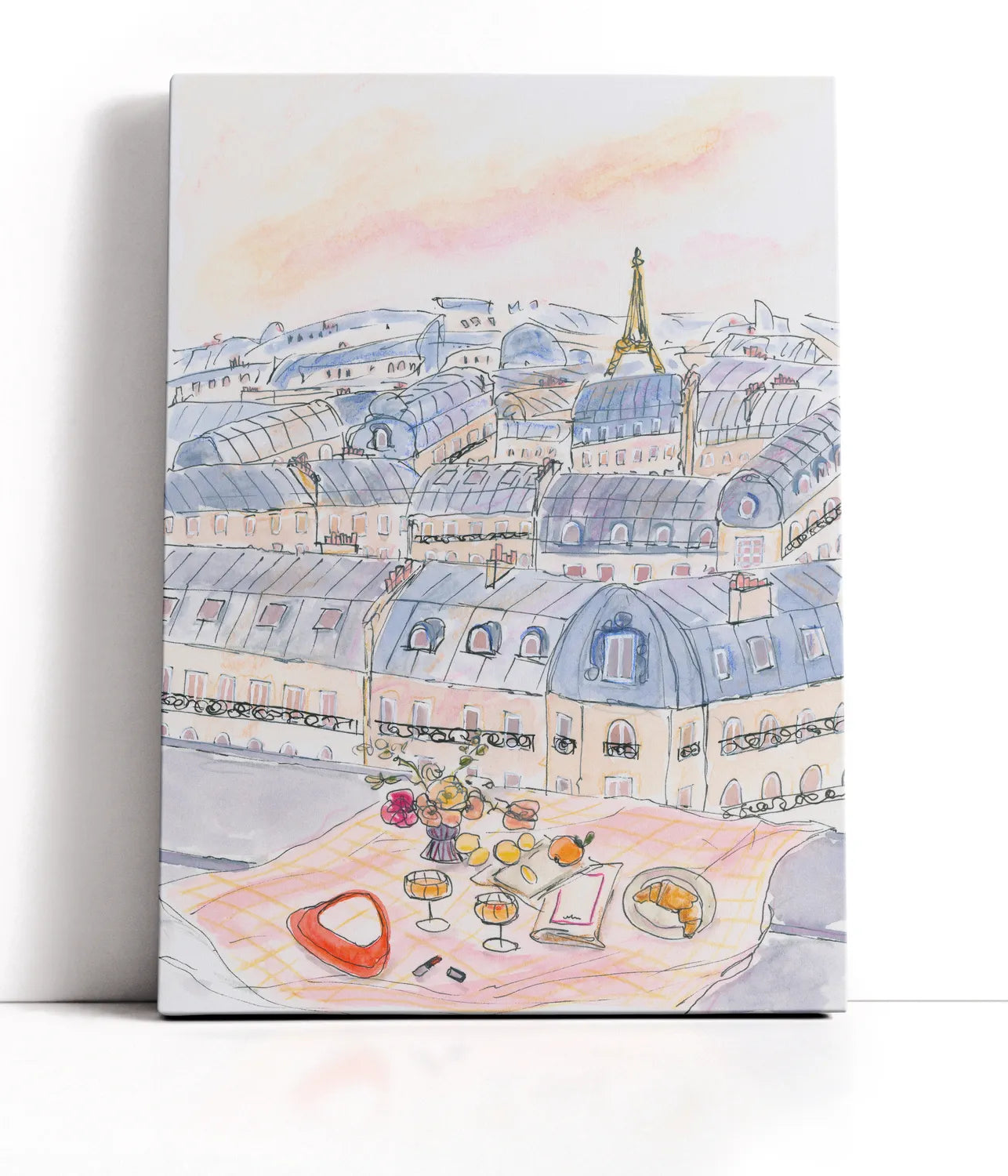 Parisian Rooftop Lærred