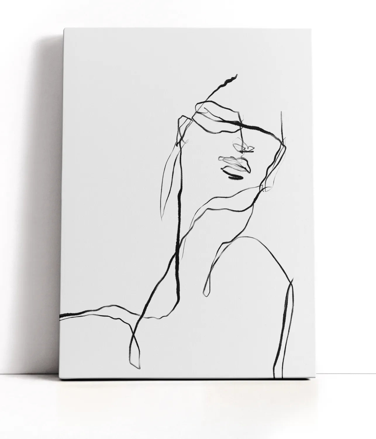 Portrait Sketch In Ink 02 Lærred