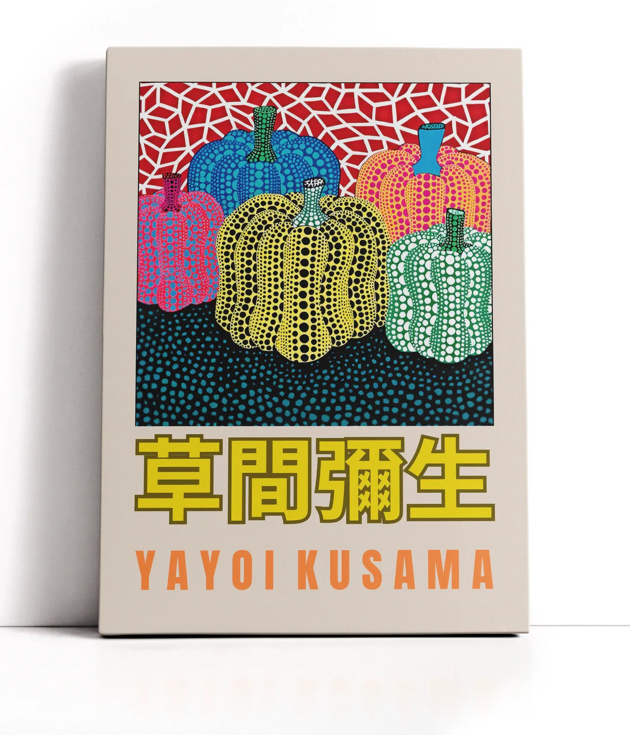 Yayoi Kusama - Colored Pumpkins Lærred