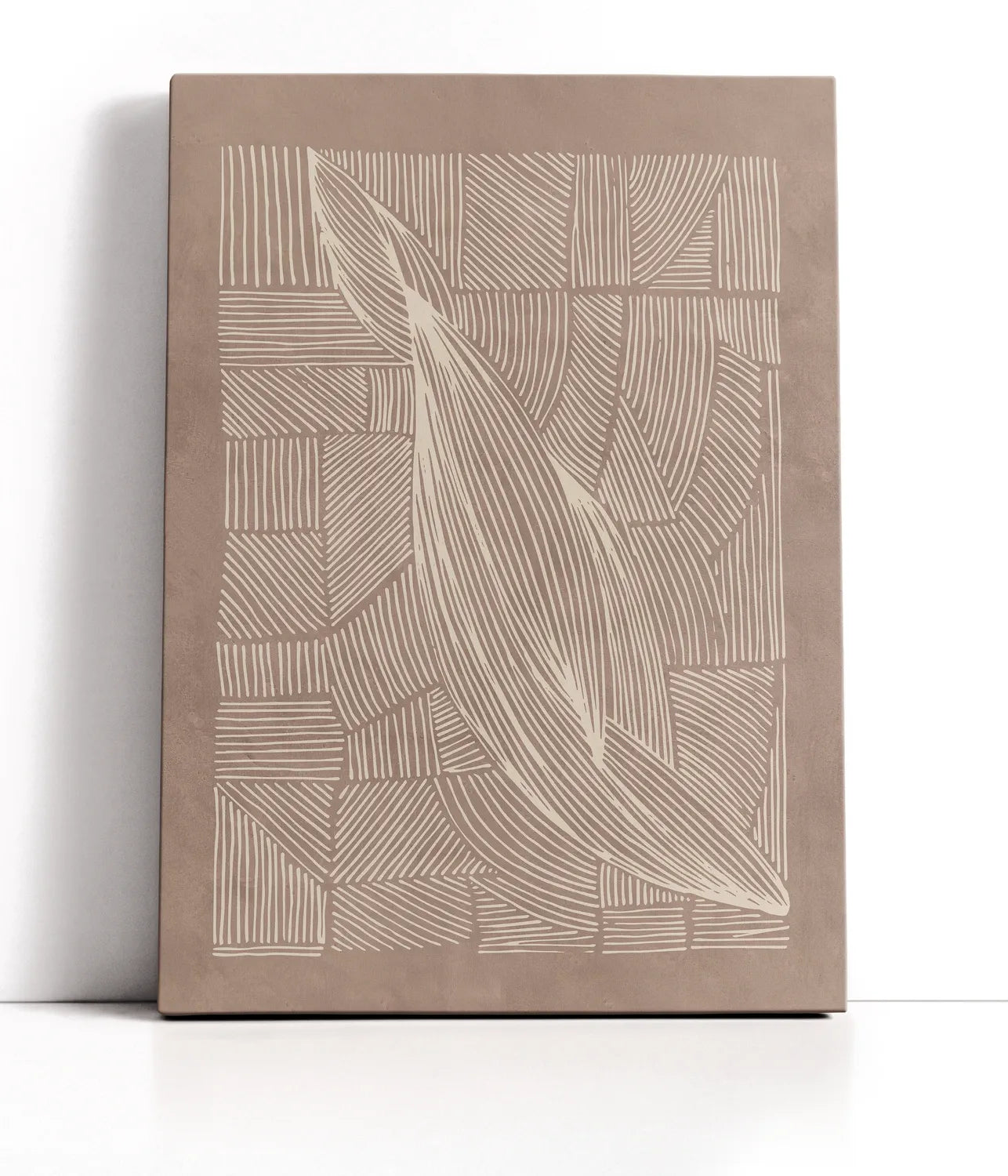 Abstract Irregular Lines Lærred