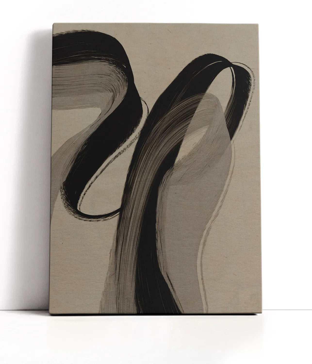 Grayandblackstrokes no5 Lærred