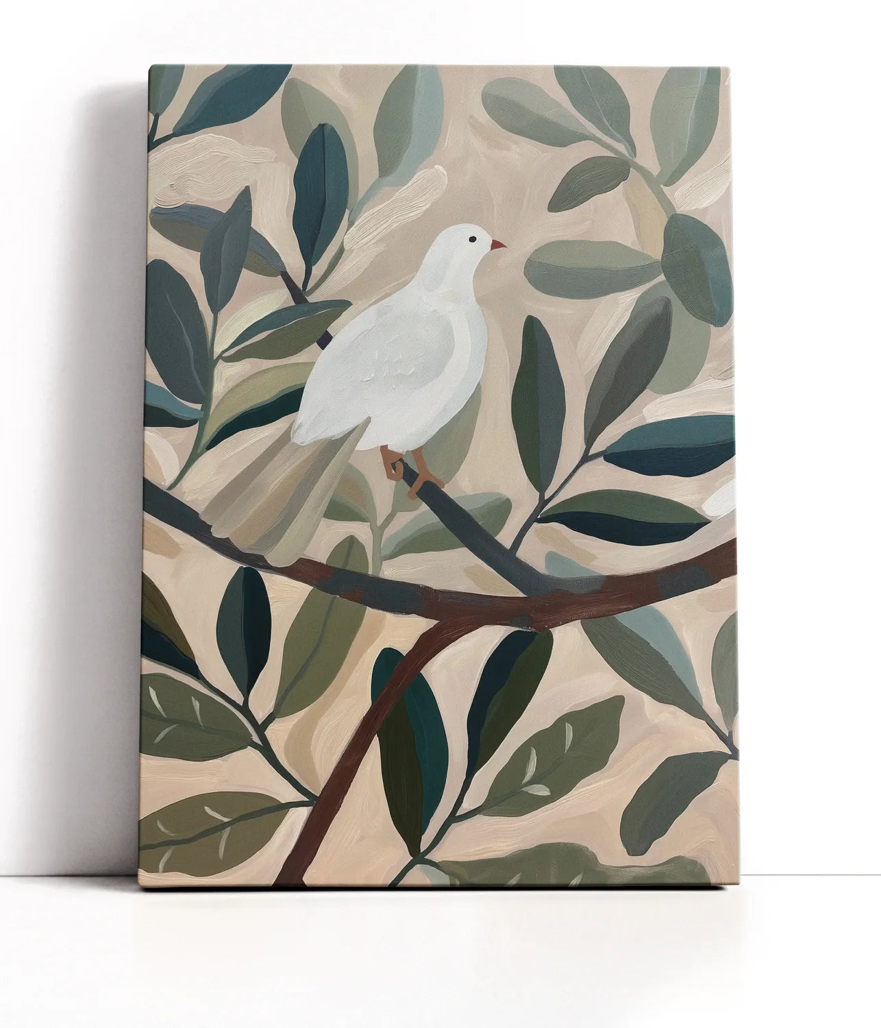 Dove In Tree Lærred