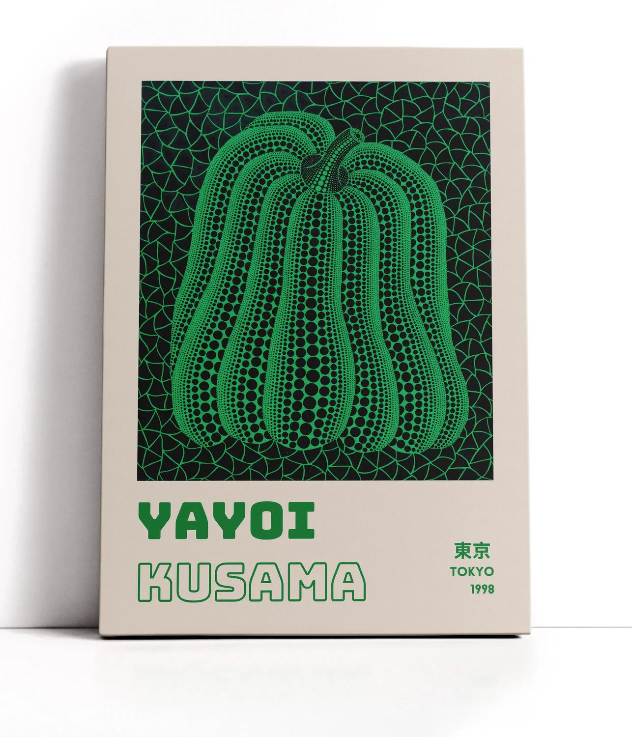 Yayoi Kusama - Green Pumpkin Lærred