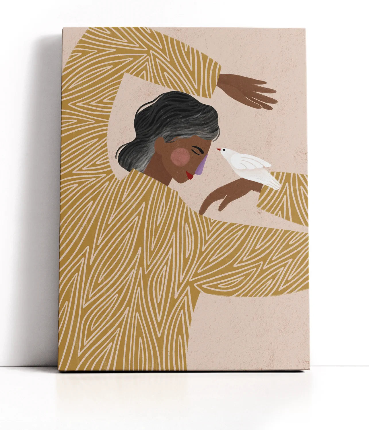 The Woman With The Bird Lærred