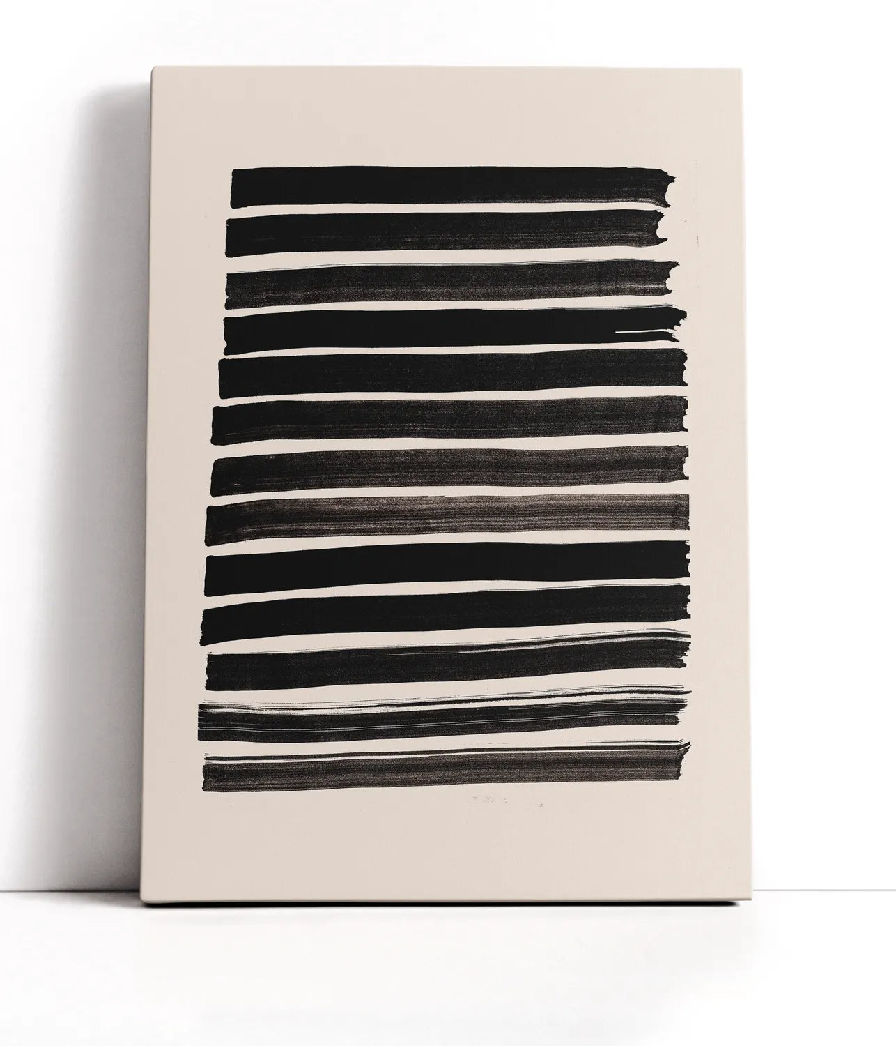 Stripes Beige Lærred
