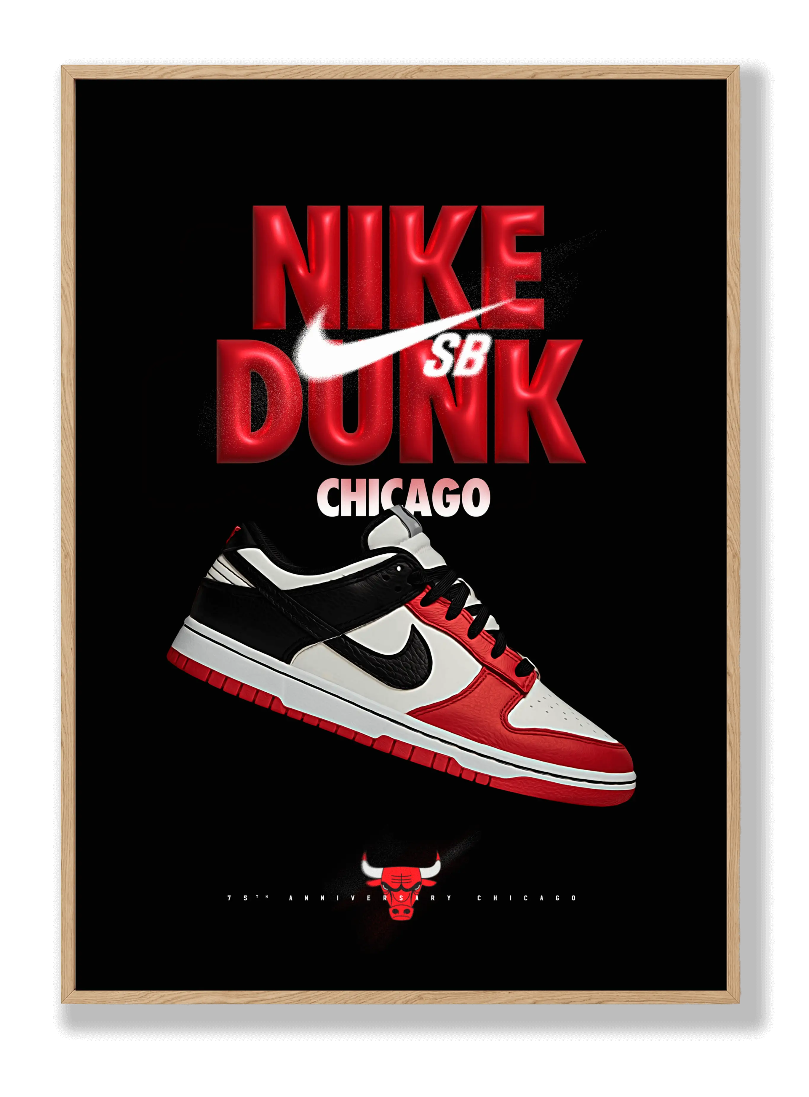 Nike Dunk Chicago Poster
