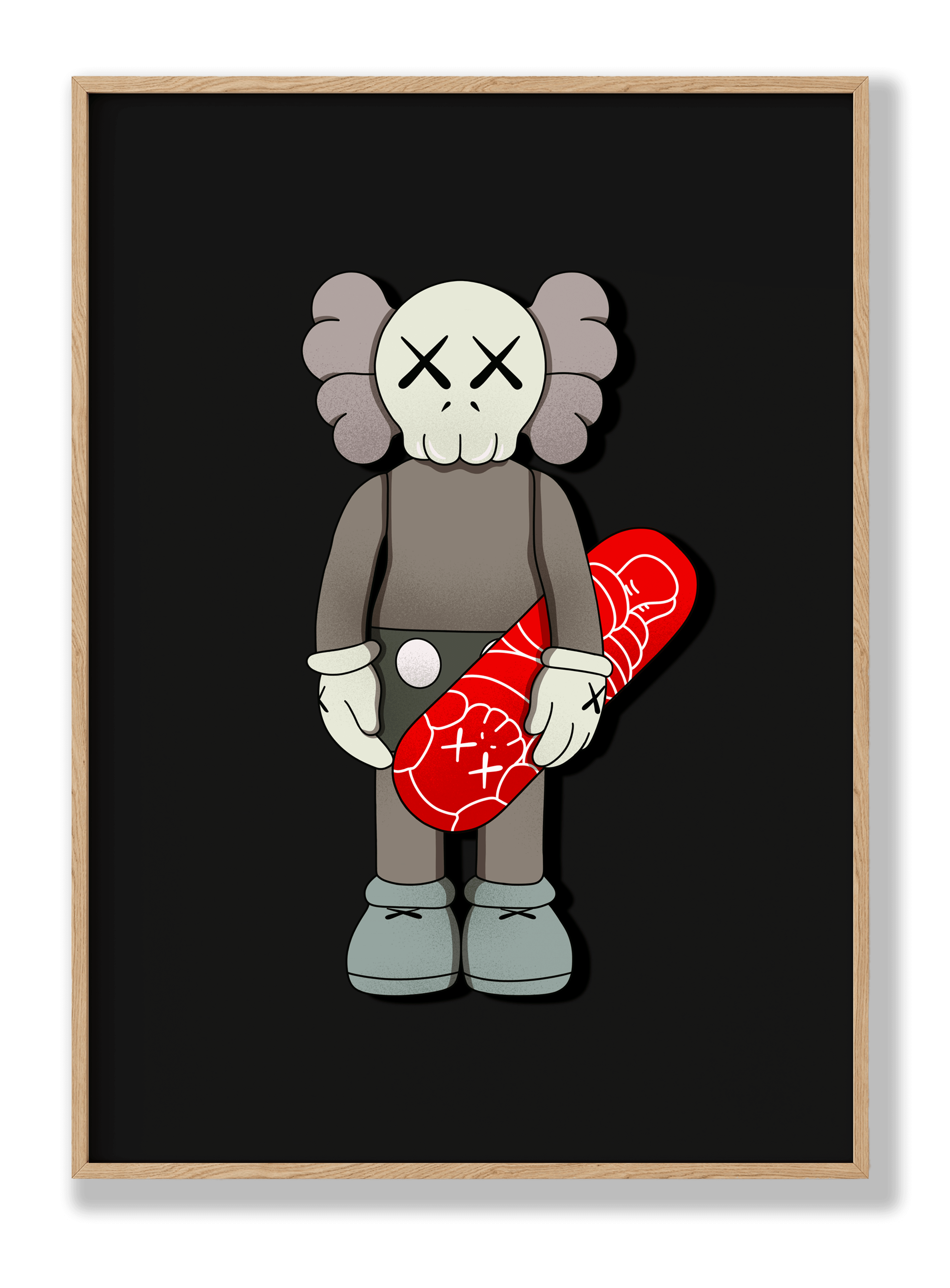 Skateboarder Kaws Poster