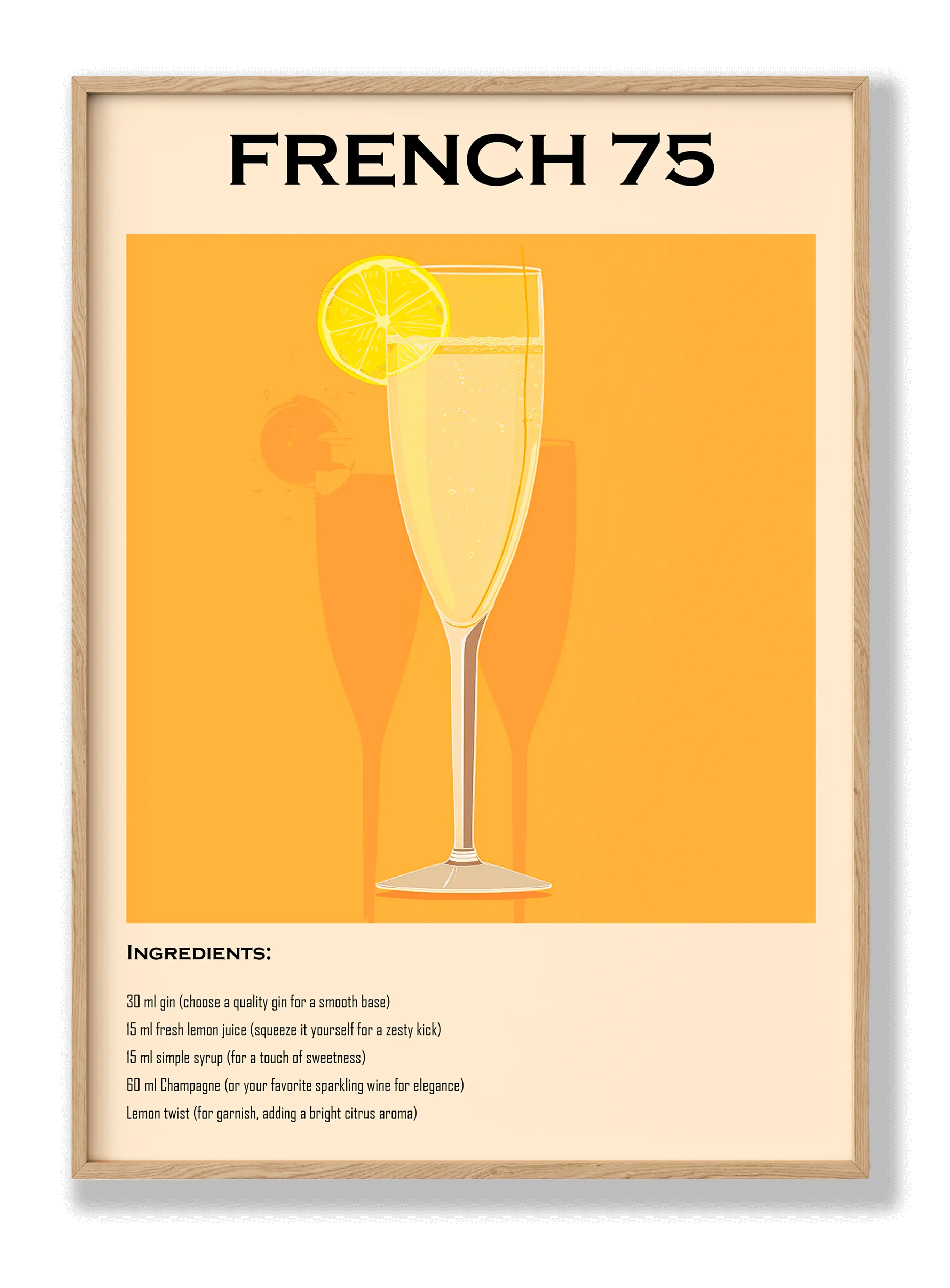 French 75 Plakat